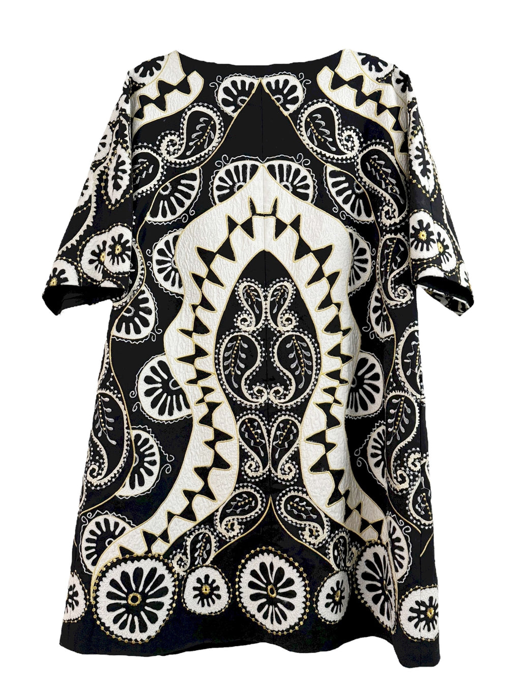 DKNY Embroidered Silk-Appliqué Dress EU 38-40