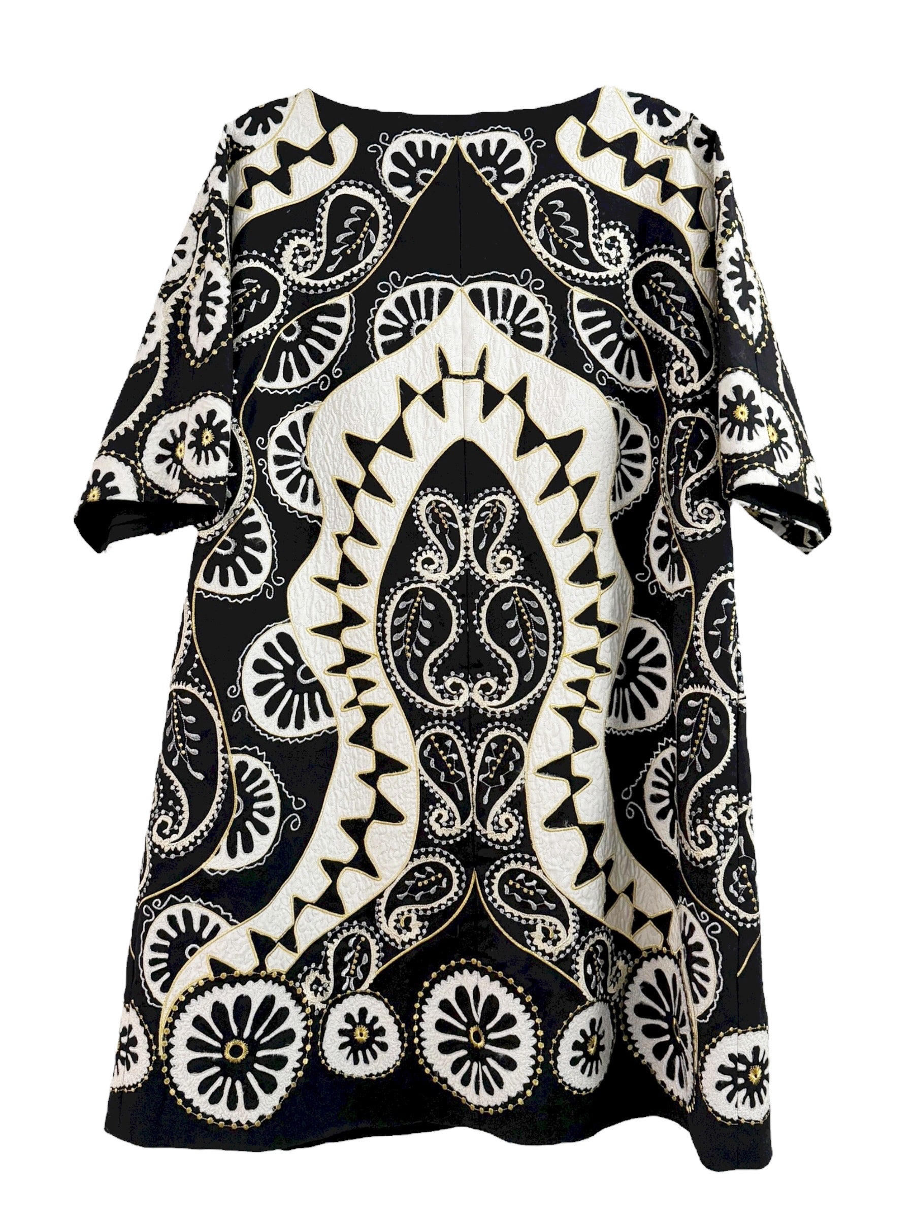 DKNY Embroidered Silk-Appliqué Dress EU 38-40