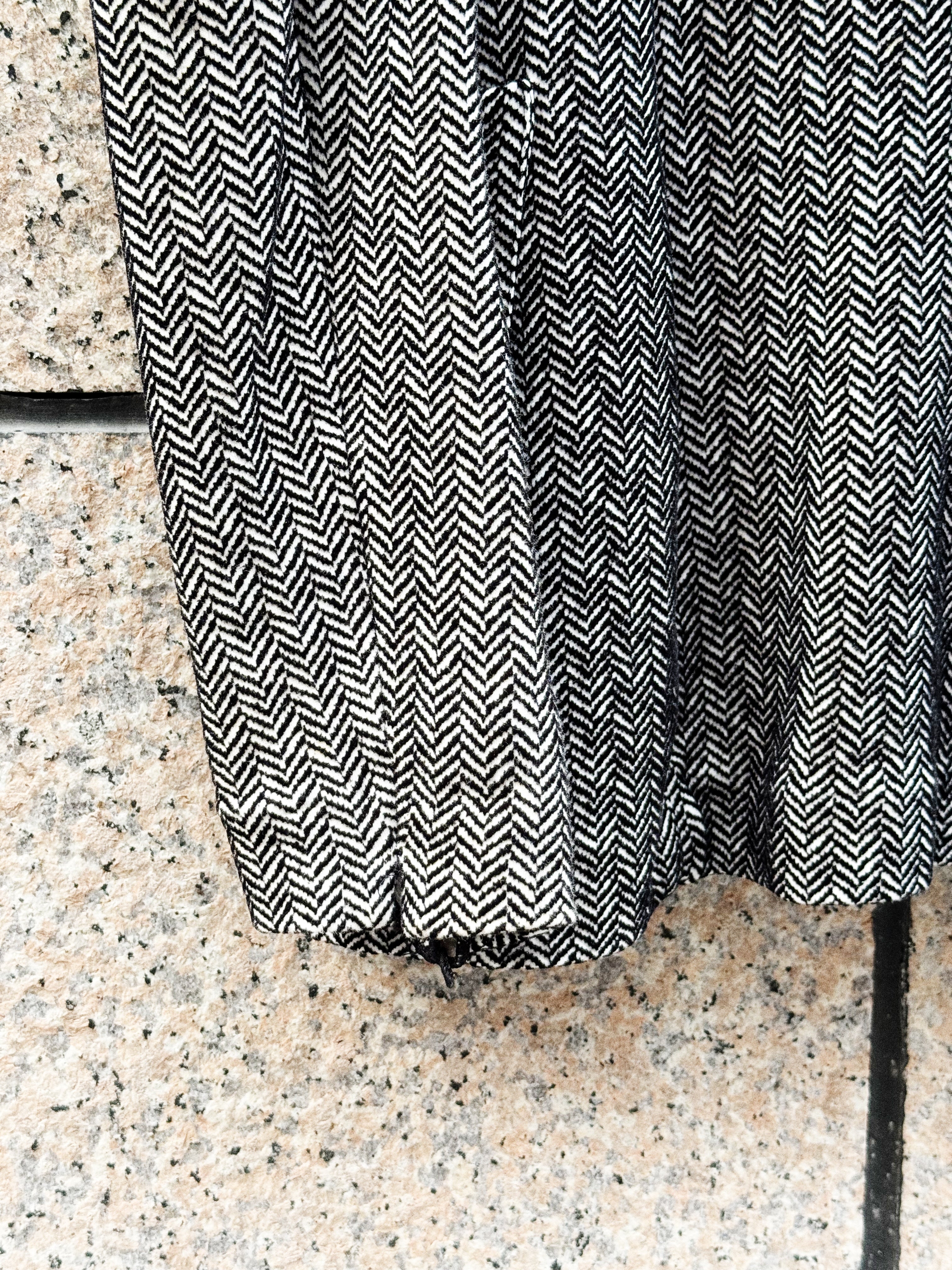 Emporio Armani Black & White Herringbone Blazer