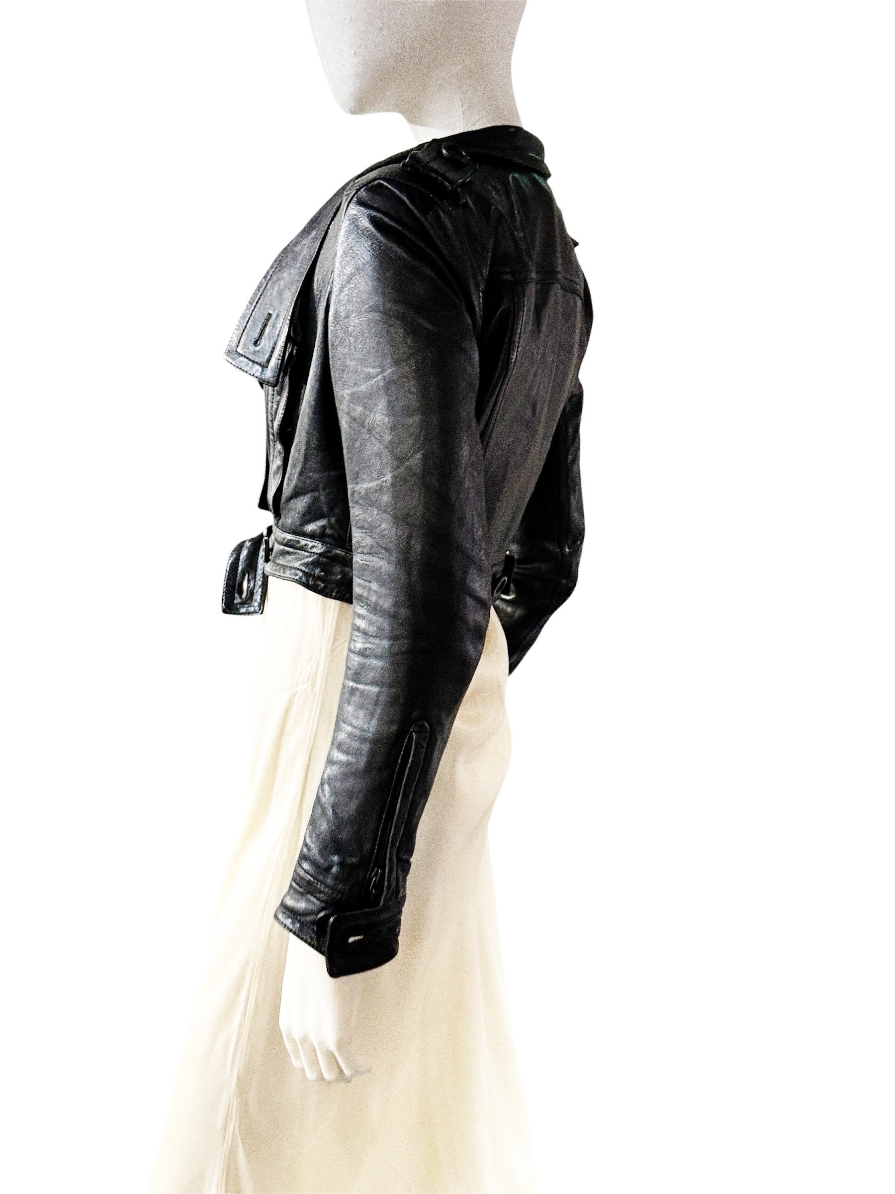 Burberry Prorsum Cropped Leather Jacket