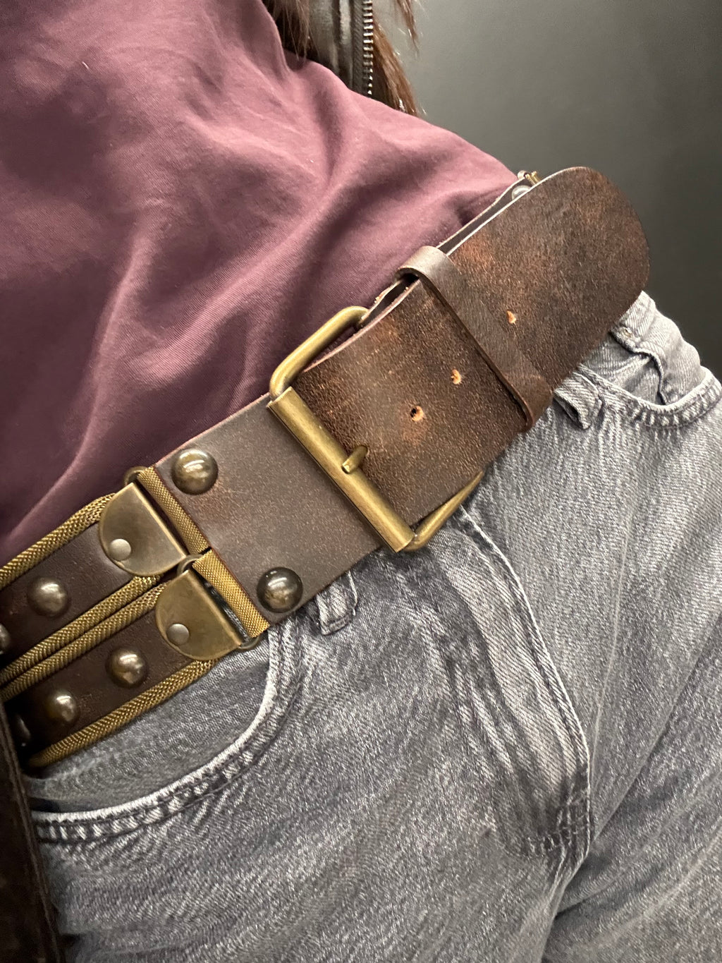 Nanni Wide Studded Leather Belt – Eftir