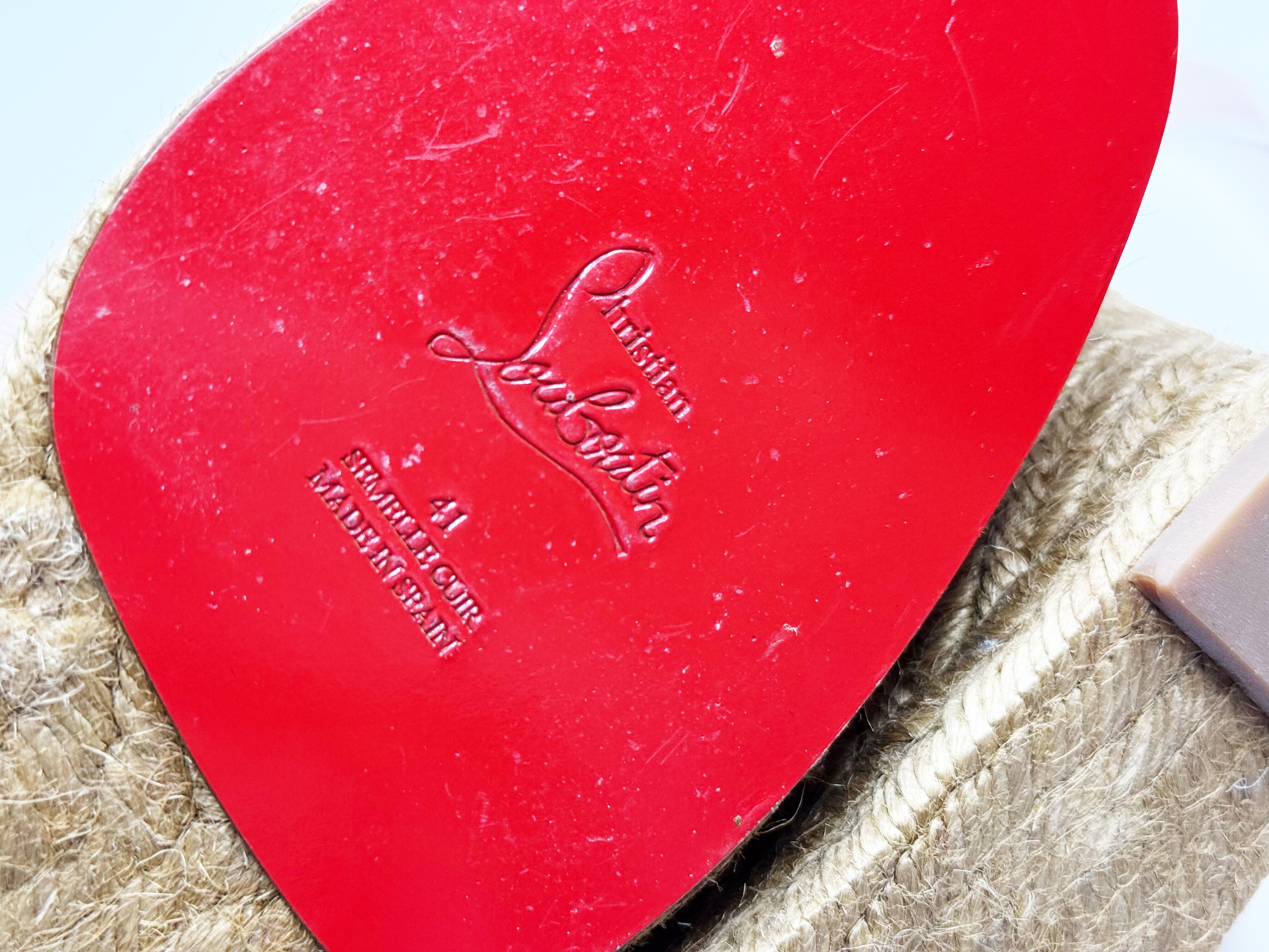 Christian Louboutin Espadrille Wedges with Ribbons