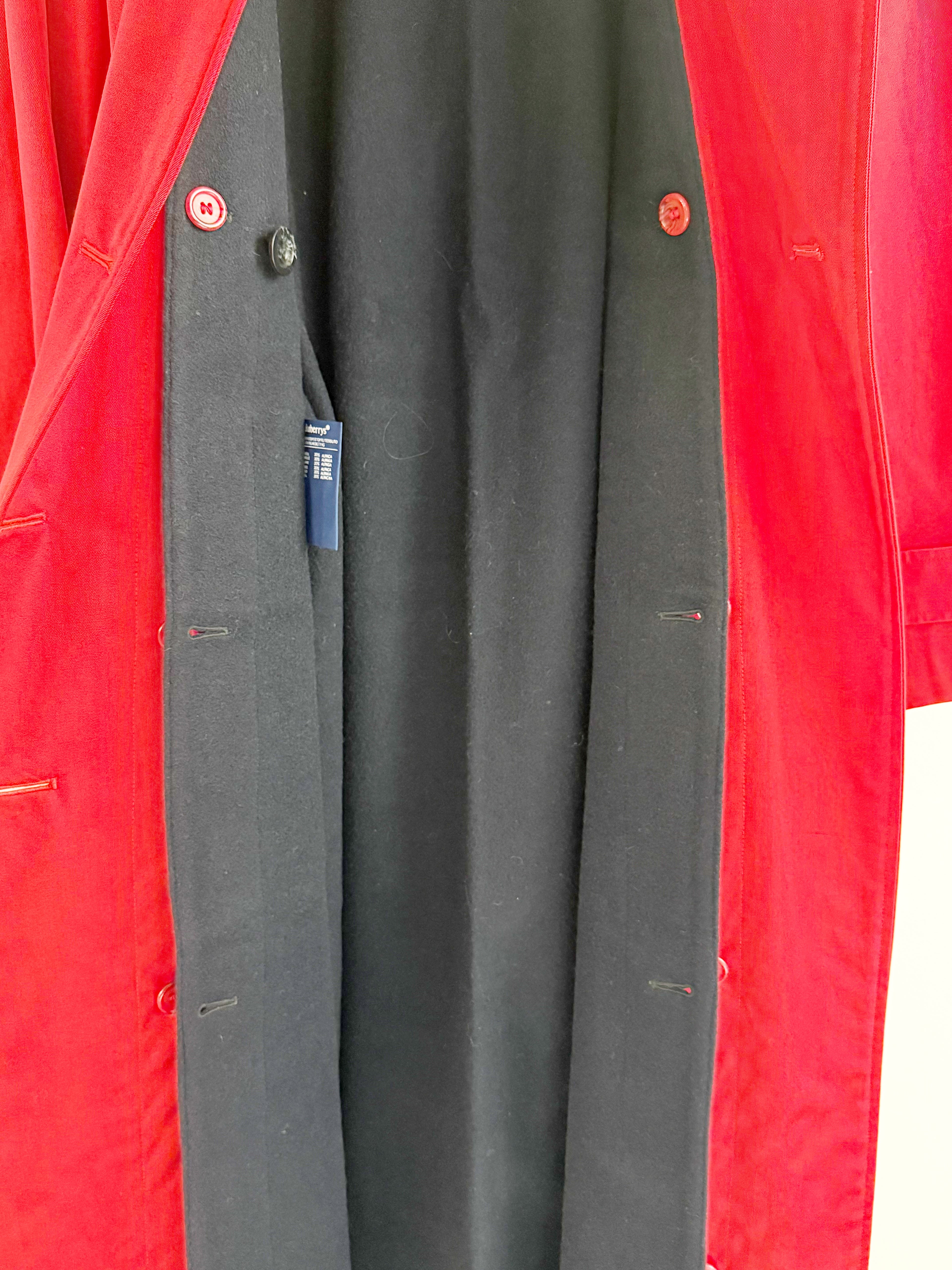 BURBERRYS’ PRORSUM Red Wool & Alpaca Coat