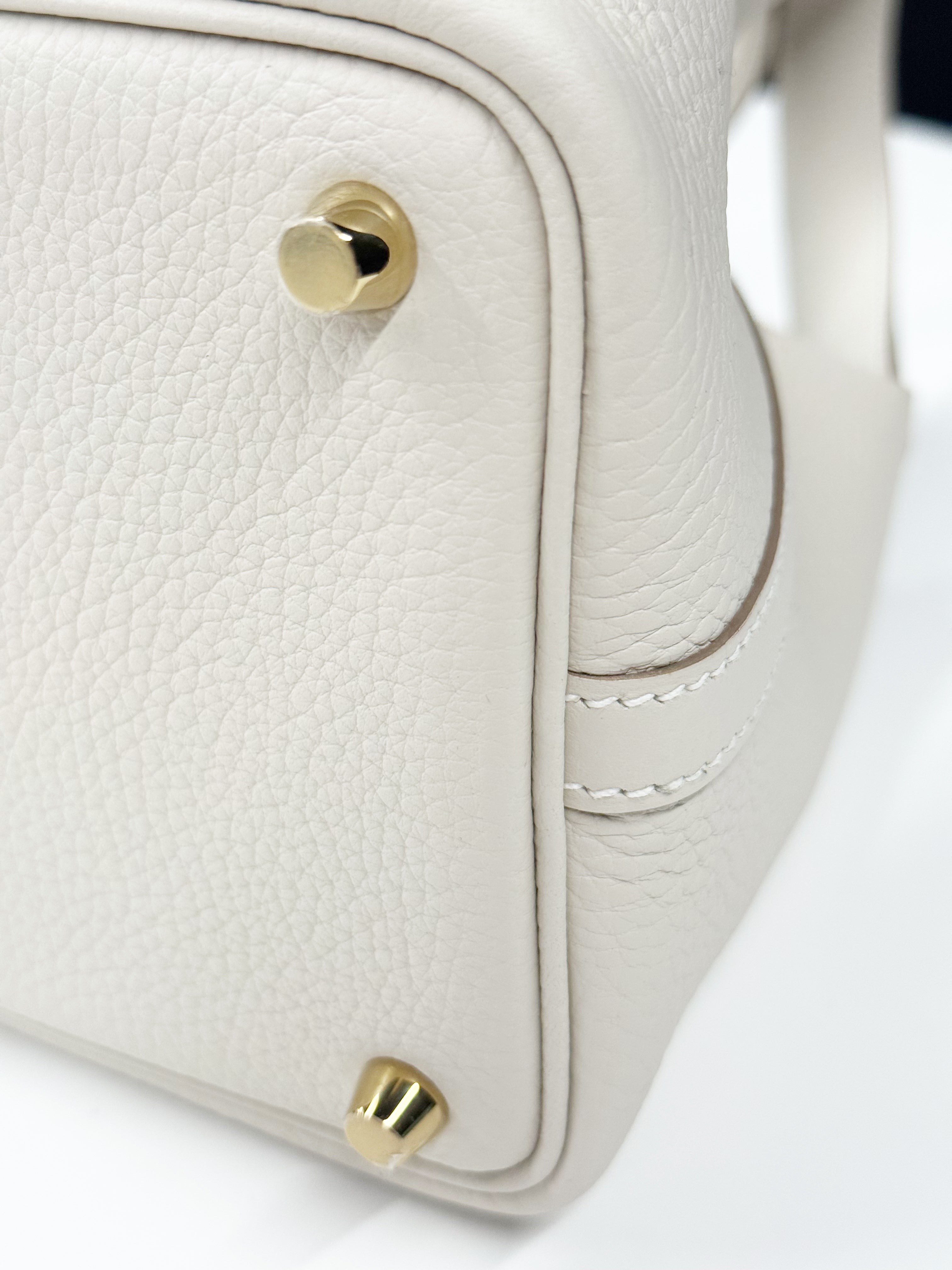 Hermès Picotin Lock PM Bag in White Clemence Leather (Full Set, New Condition)