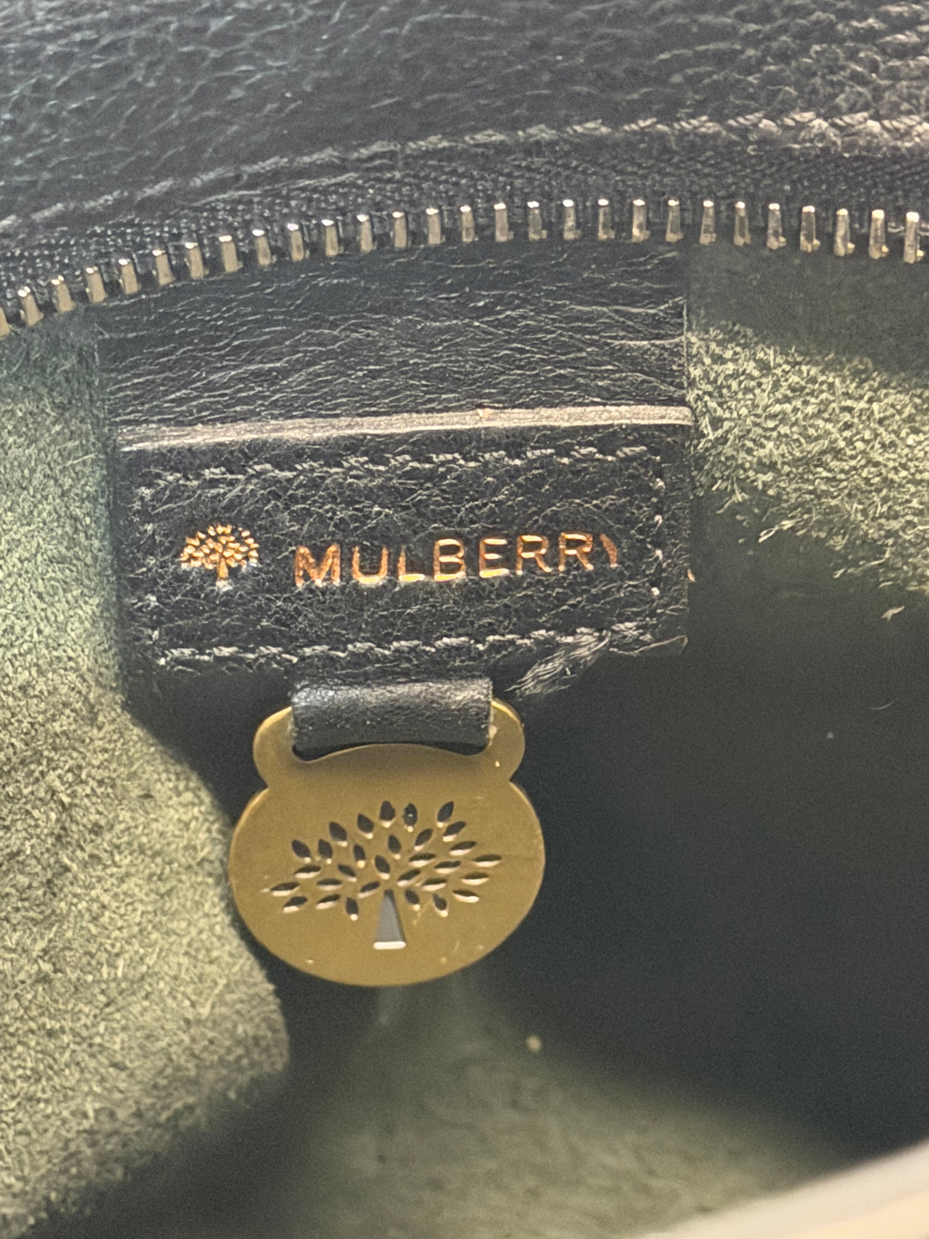 MULBERRY Black Leather Bowler Bag – Early 2000s Icon