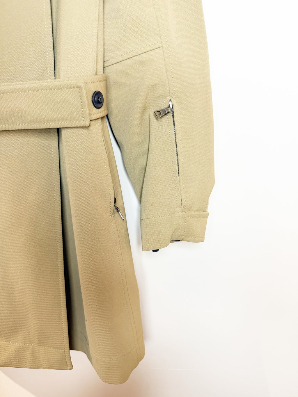 PRADA Shearling-Trim Technical Coat –  Mat. 9T1