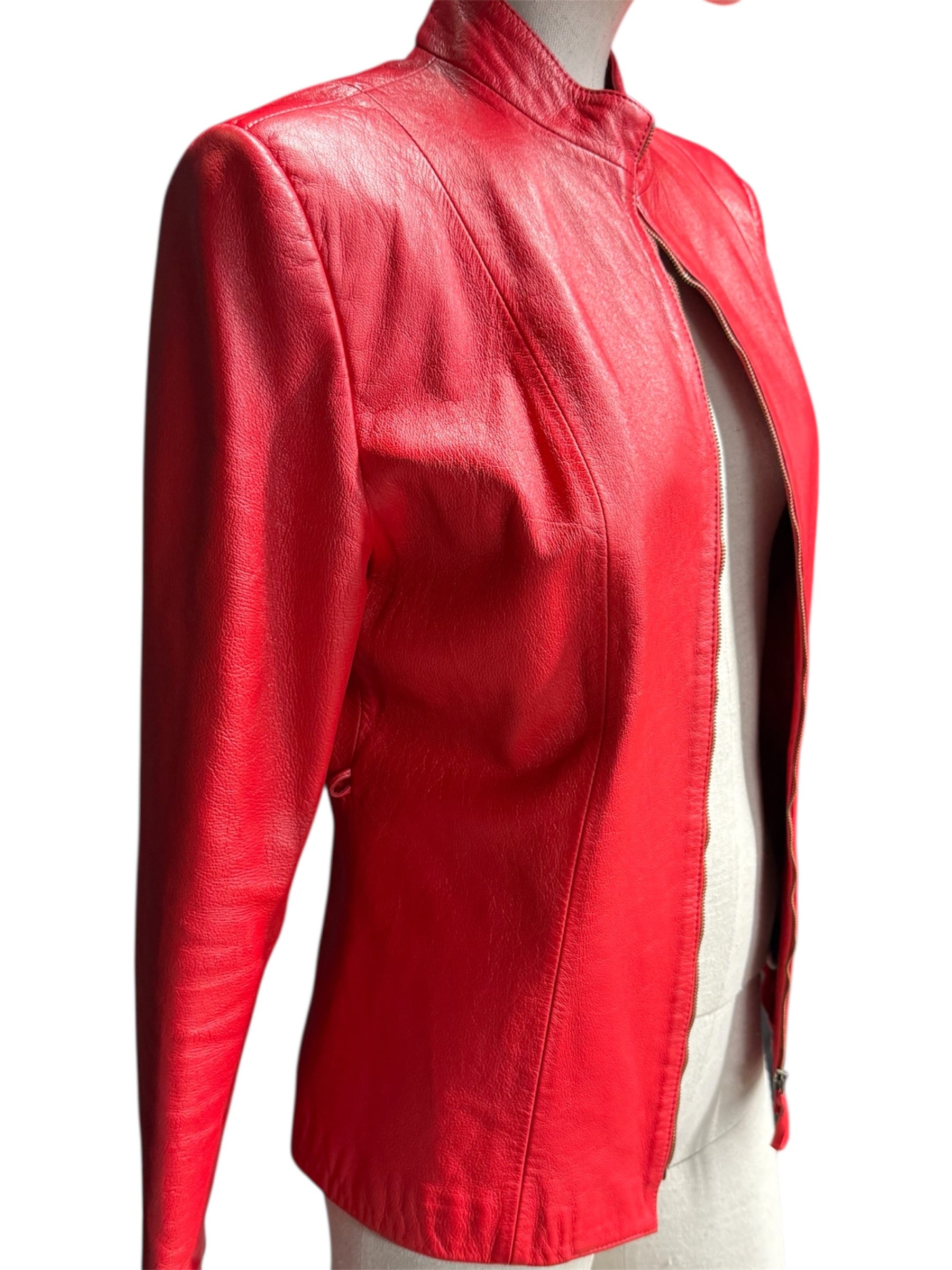 Ida Curcio Red Leather Jacket