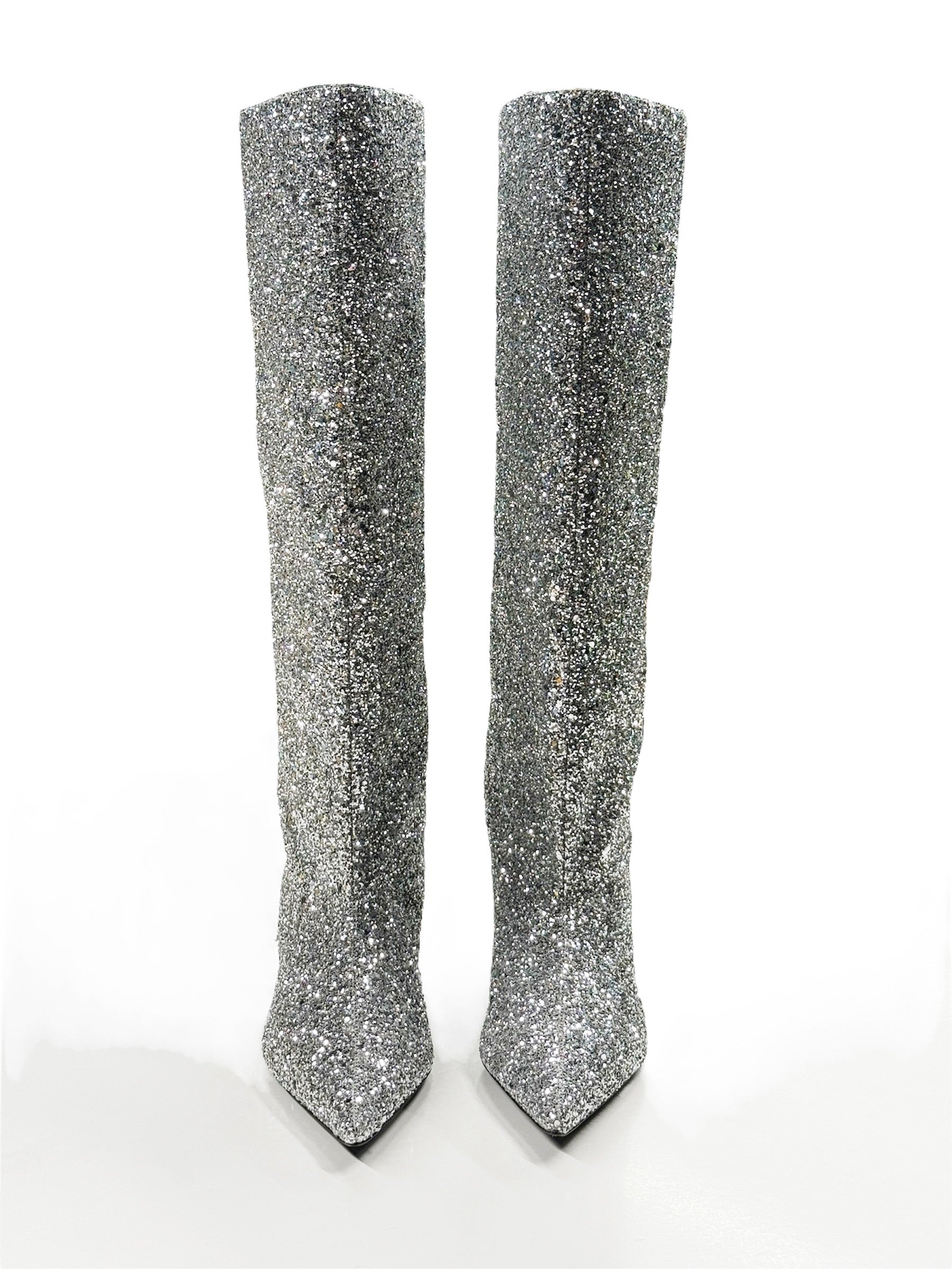 Teurn Silver Glitter Boots