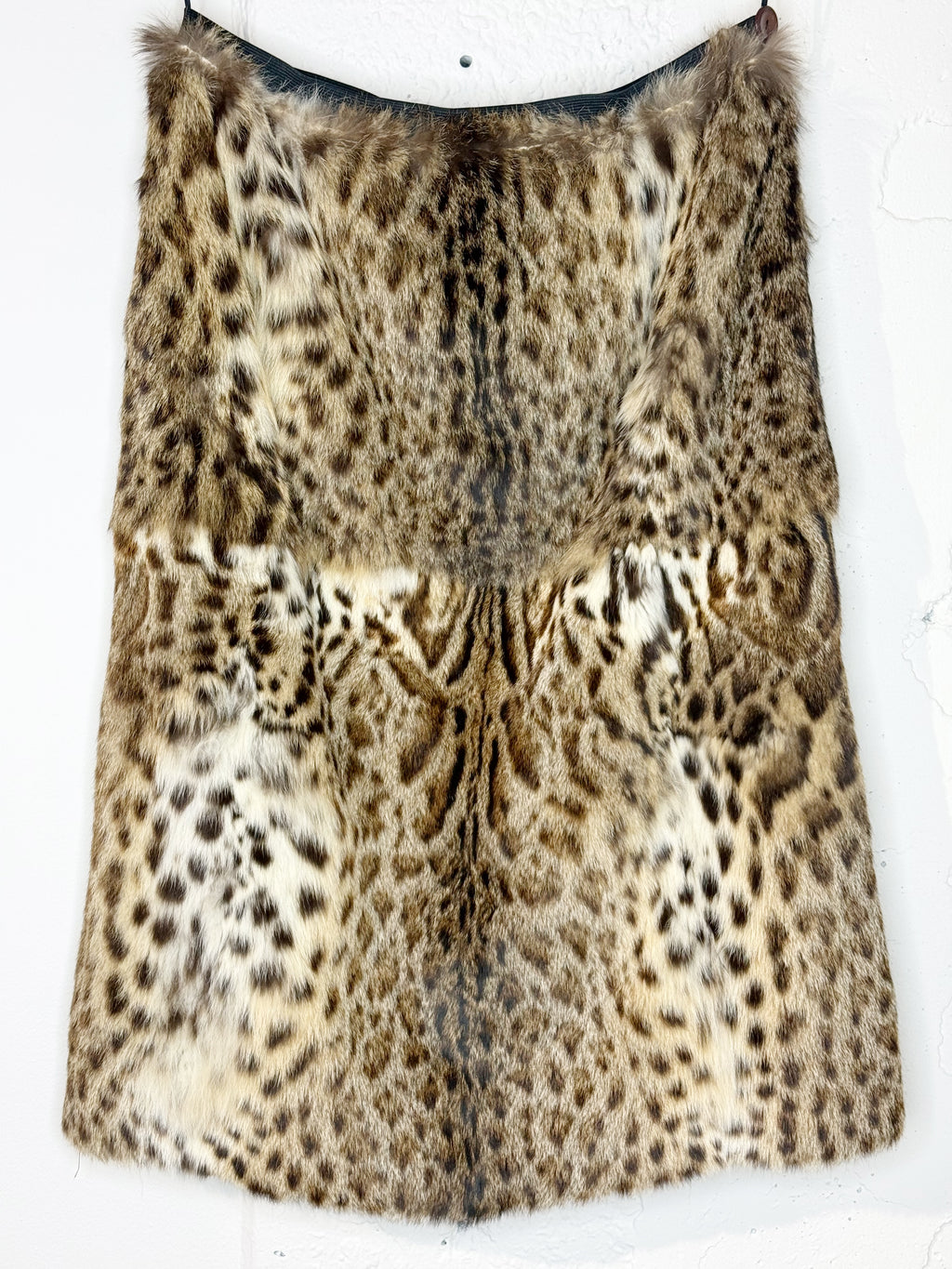 Vintage Leopard Print Fur Skirt
