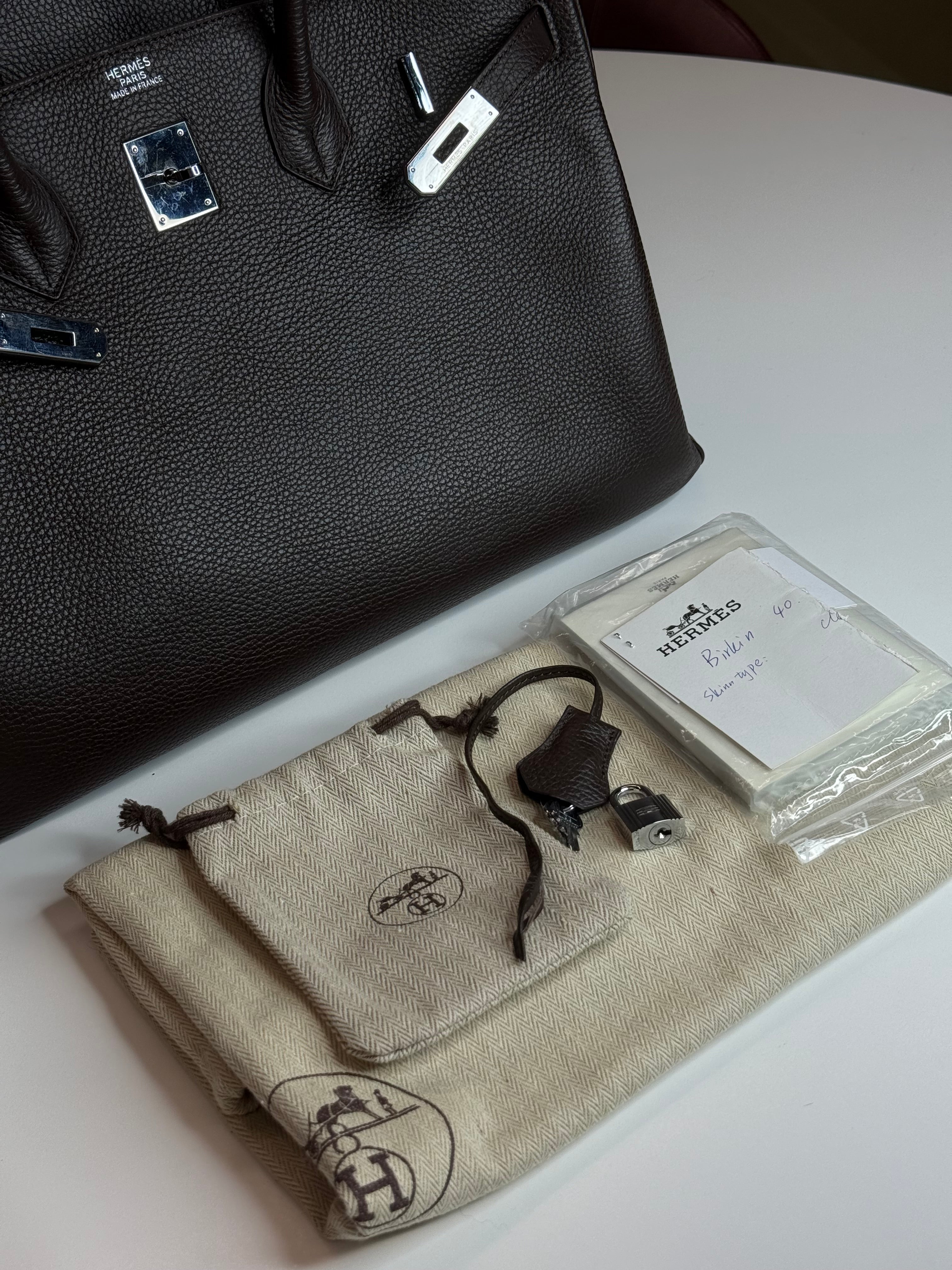 HERMÈS BIRKIN 40 TOGO LEATHER BAG