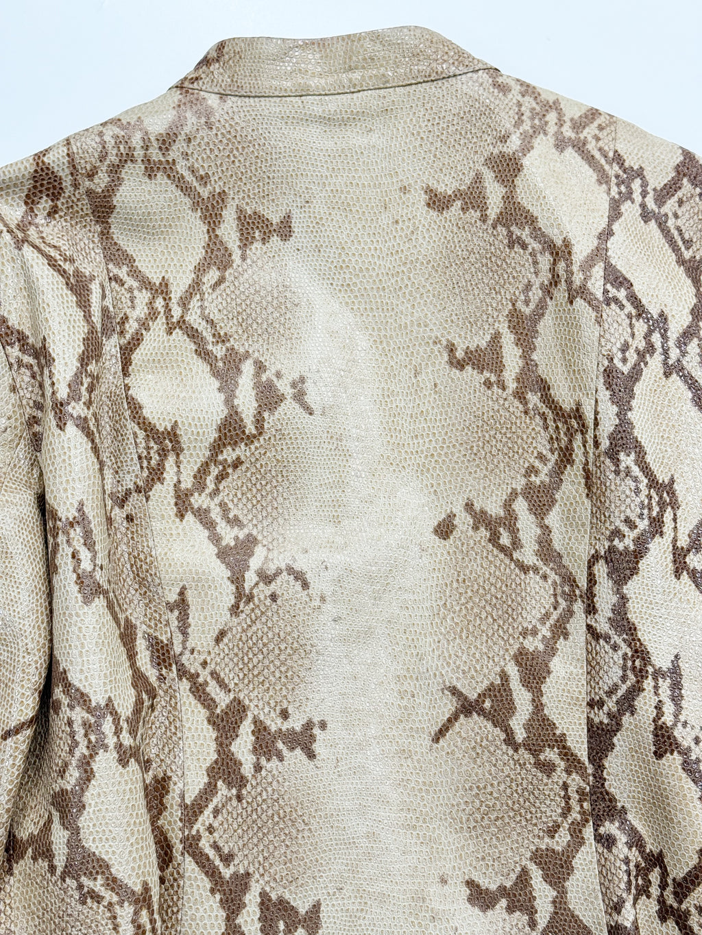 Vintage Patrizia Pepe Snake-Effect Leather Jacket