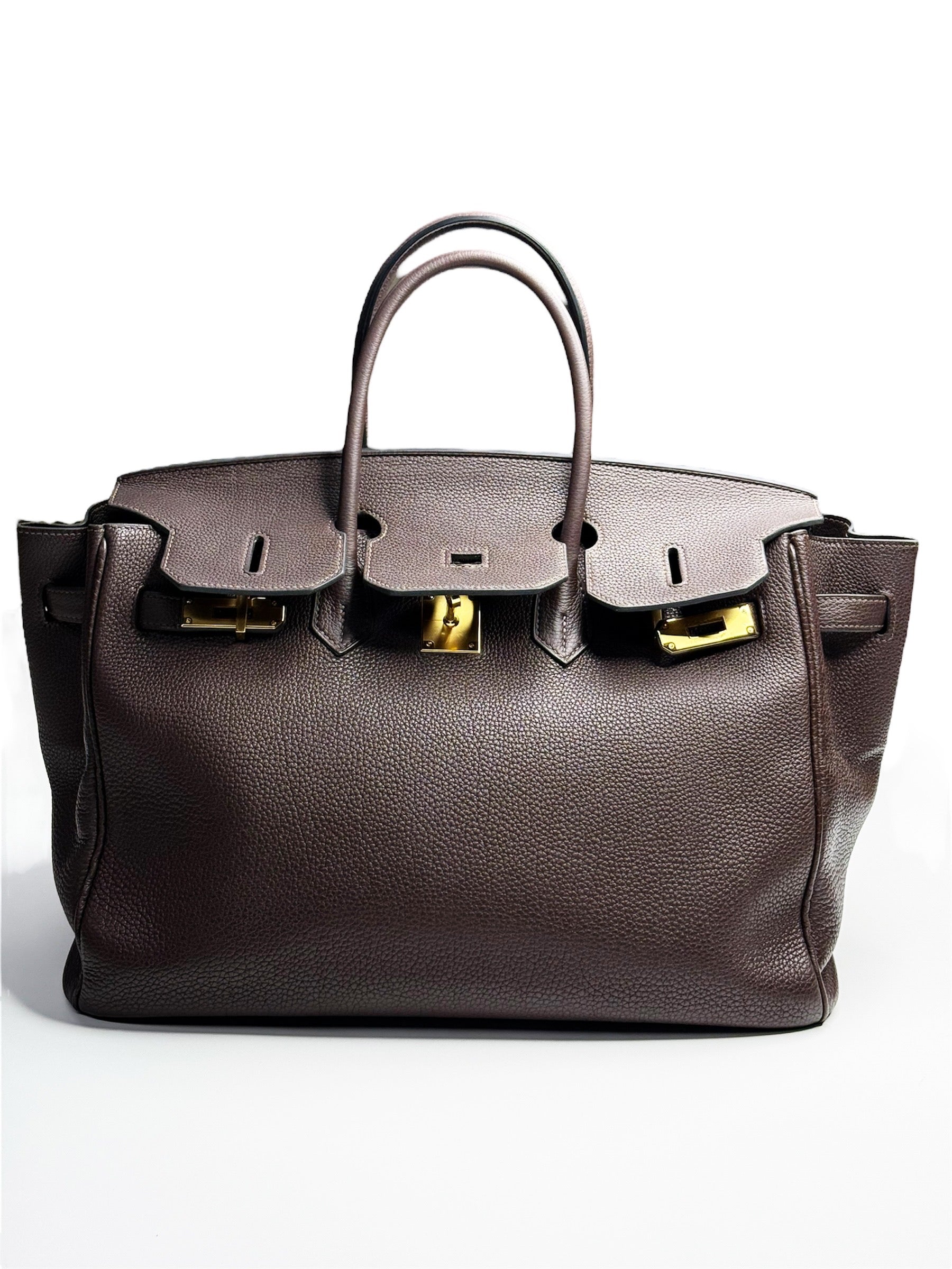 Hermès Birkin 35 Chocolate Brown Togo Leather