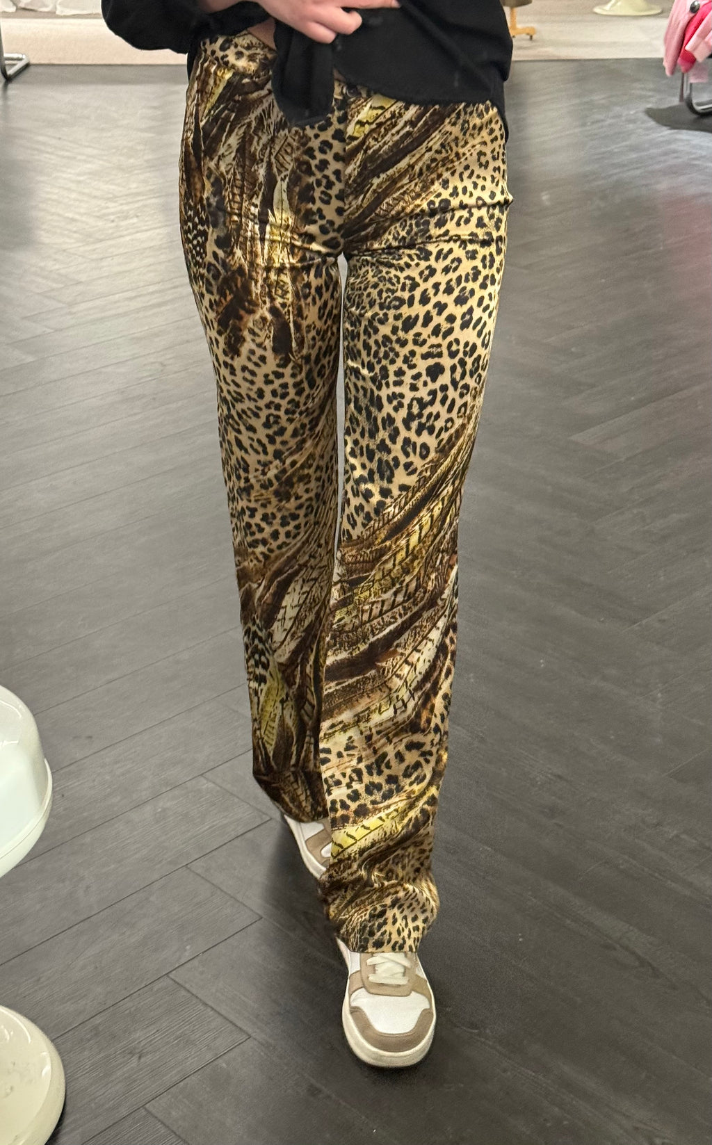 Sonia Fortuna Leopard Print Stretch Pants