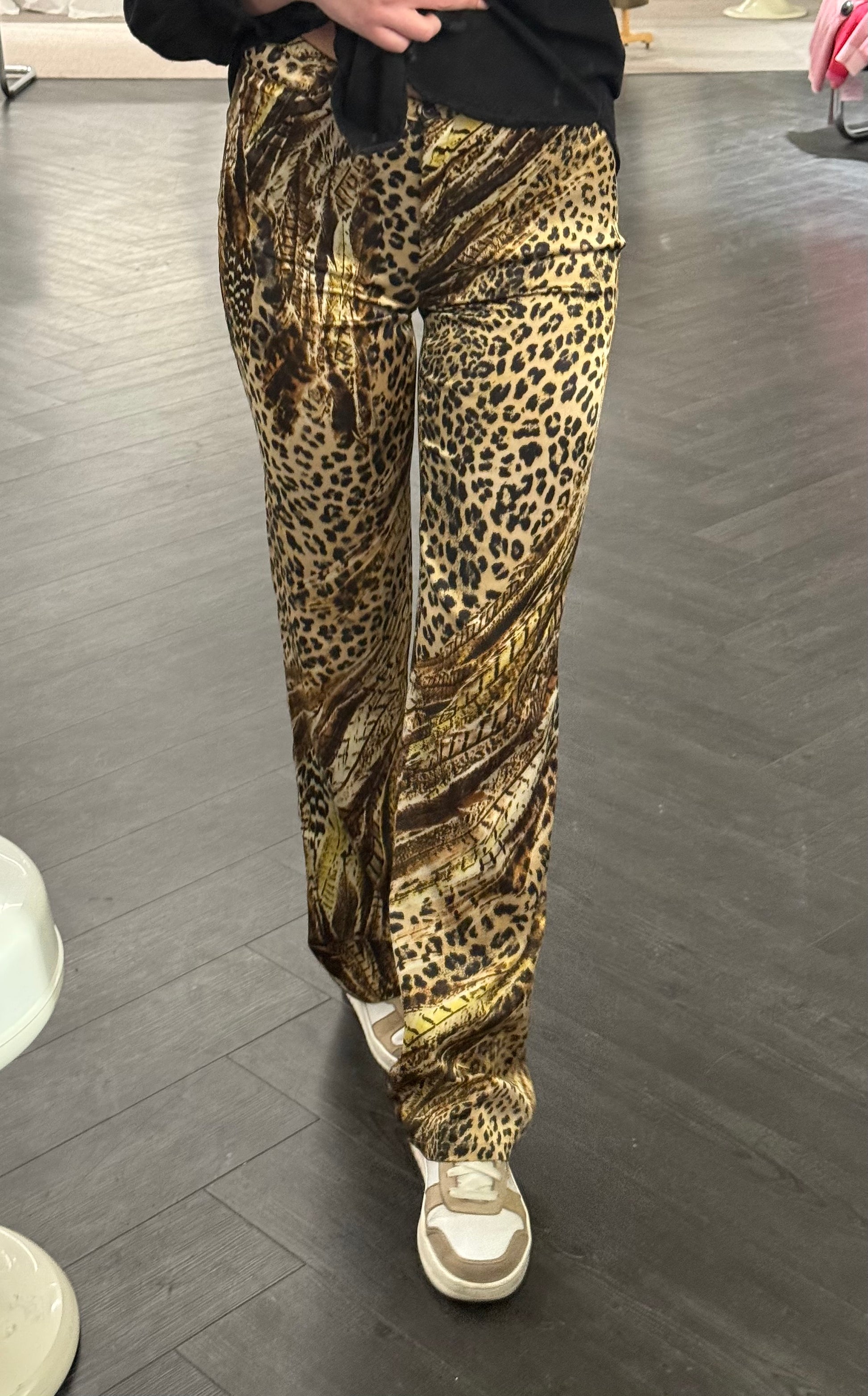 Sonia Fortuna Leopard Print Stretch Pants