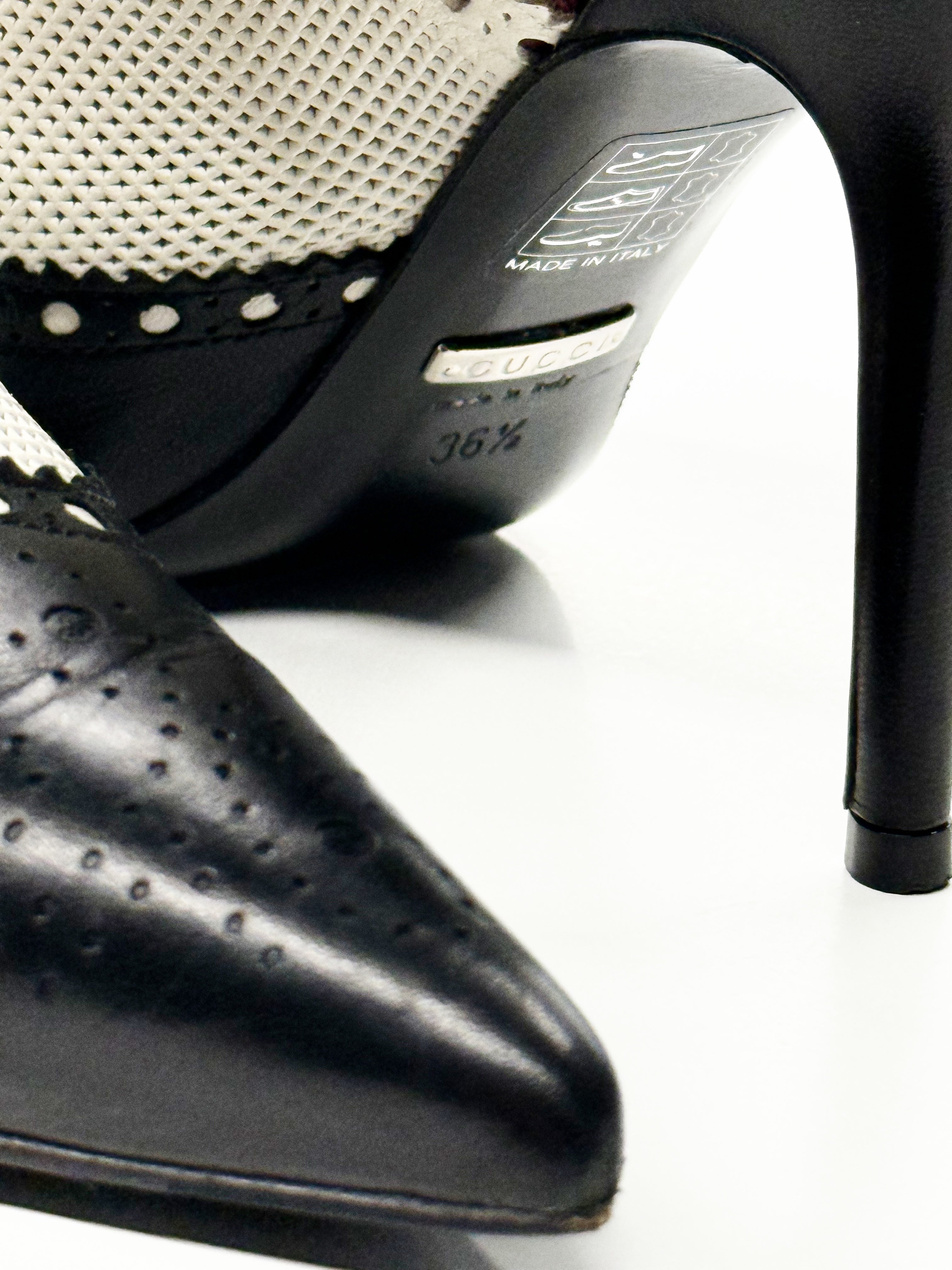 GUCCI Lace-Up Oxford Heels