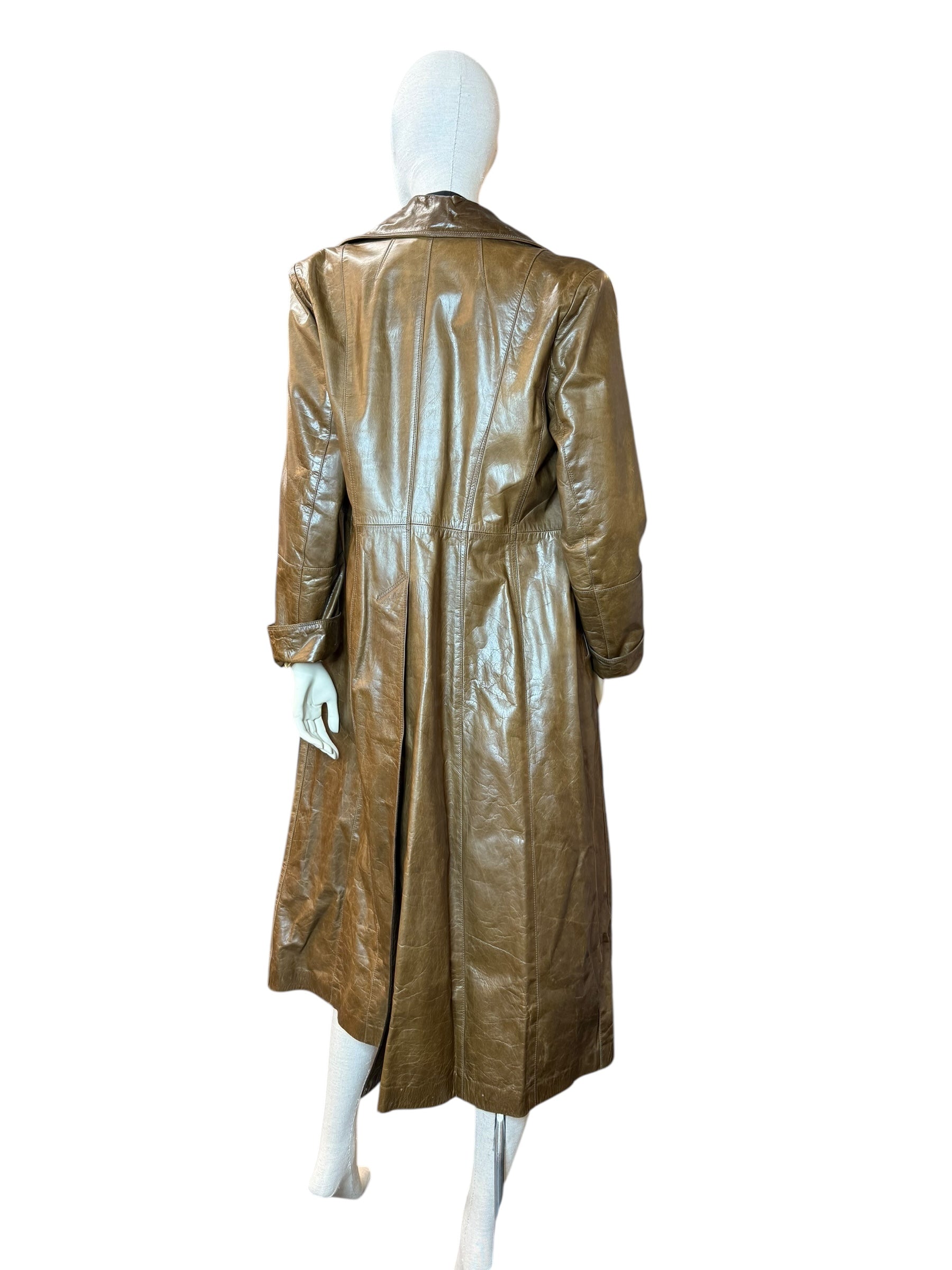 SYLVIE SCHIMMEL PARIS LAMB LEATHER TRENCH COAT – MADE IN FRANCE – SIZE 40