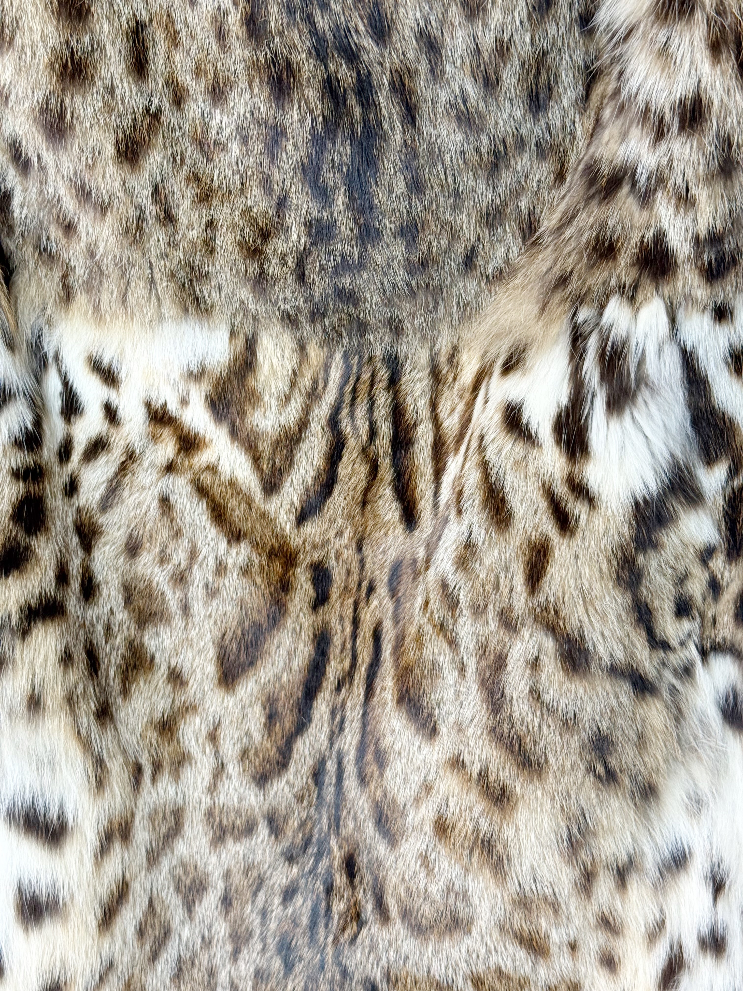 Vintage Leopard Print Fur Skirt