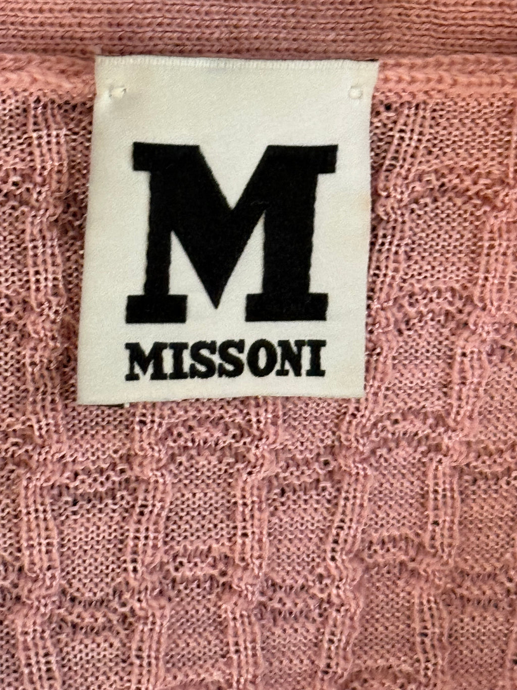 Missoni Pink Textured Knit Maxi Dress