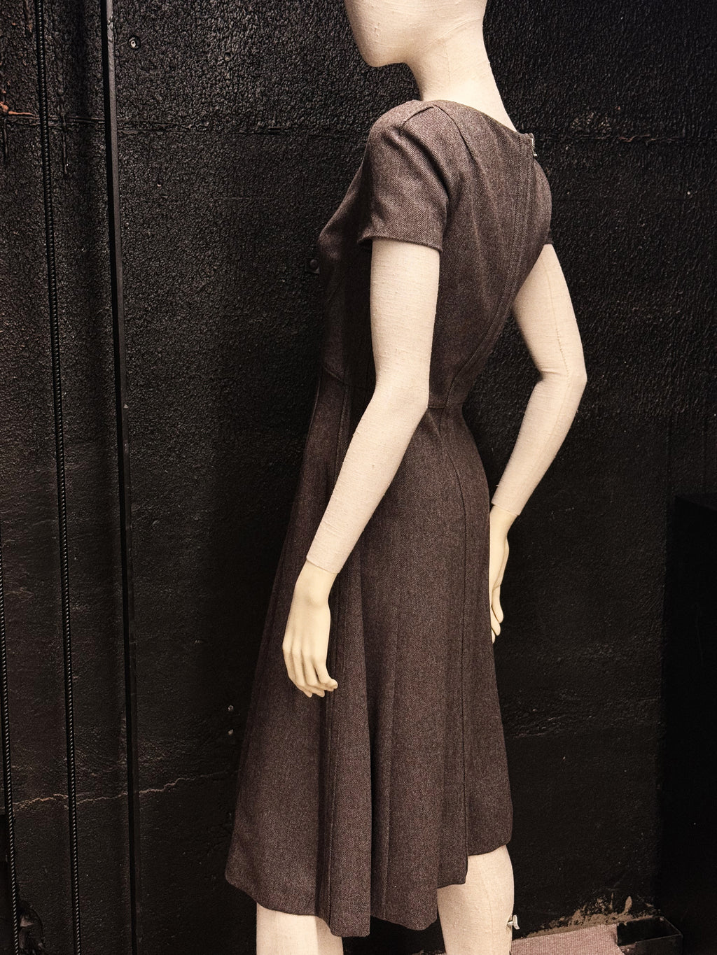 Dolce & Gabbana Wool Dress with Leopard Lining