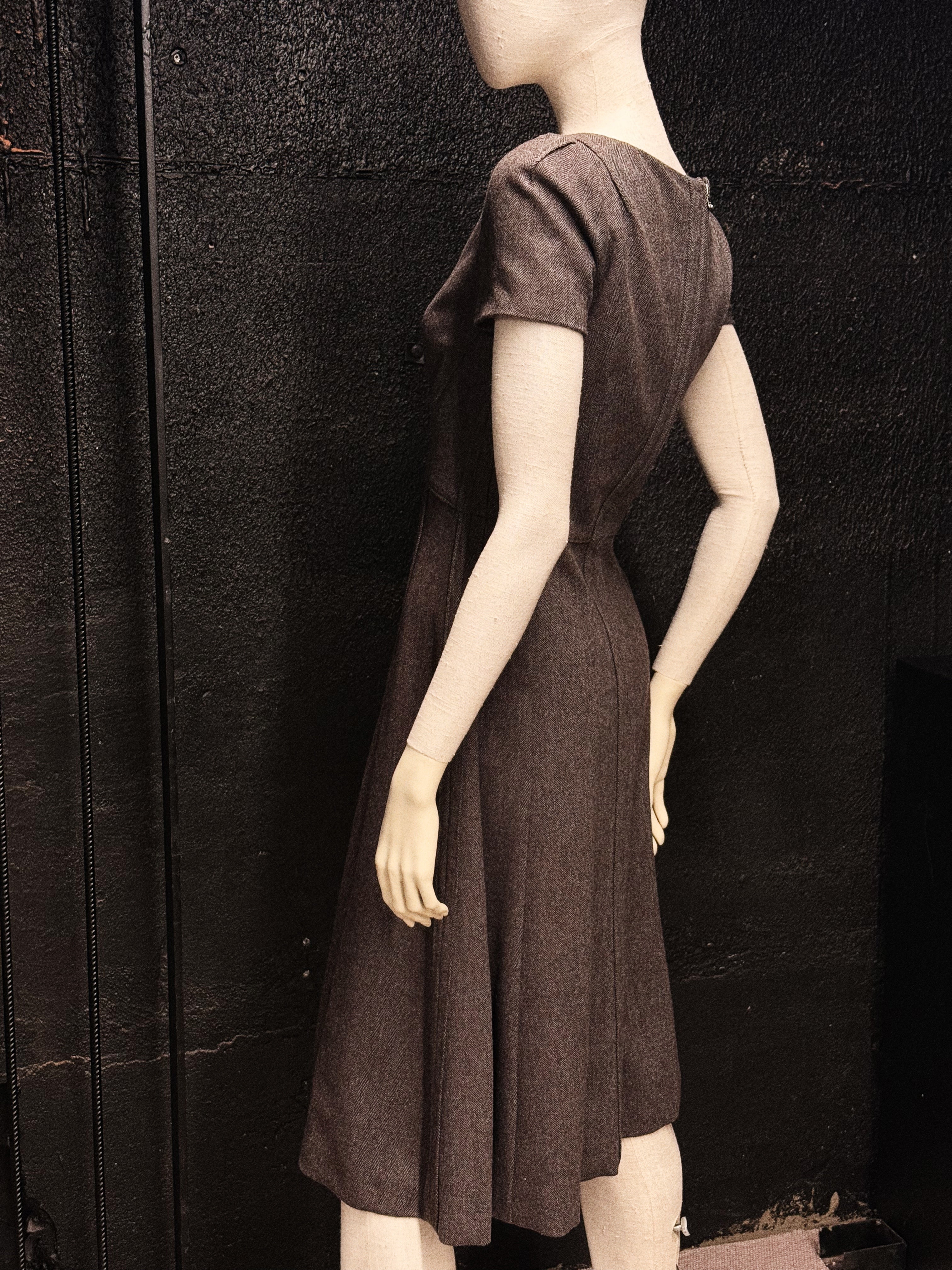 Dolce & Gabbana Wool Dress with Leopard Lining