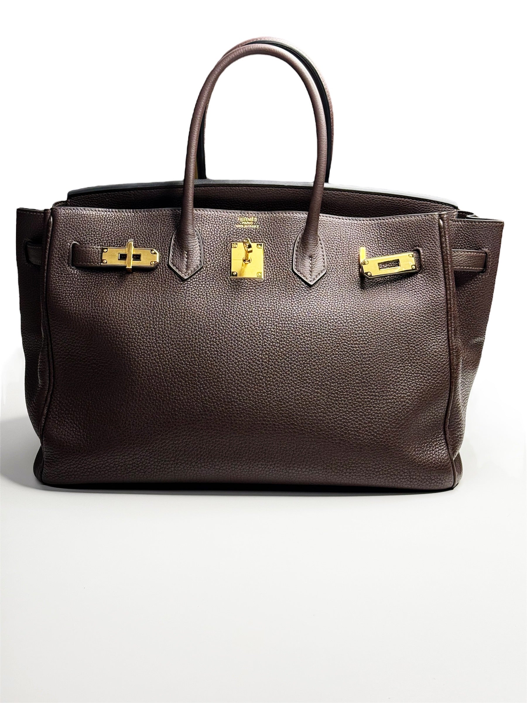 Hermès Birkin 35 Chocolate Brown Togo Leather