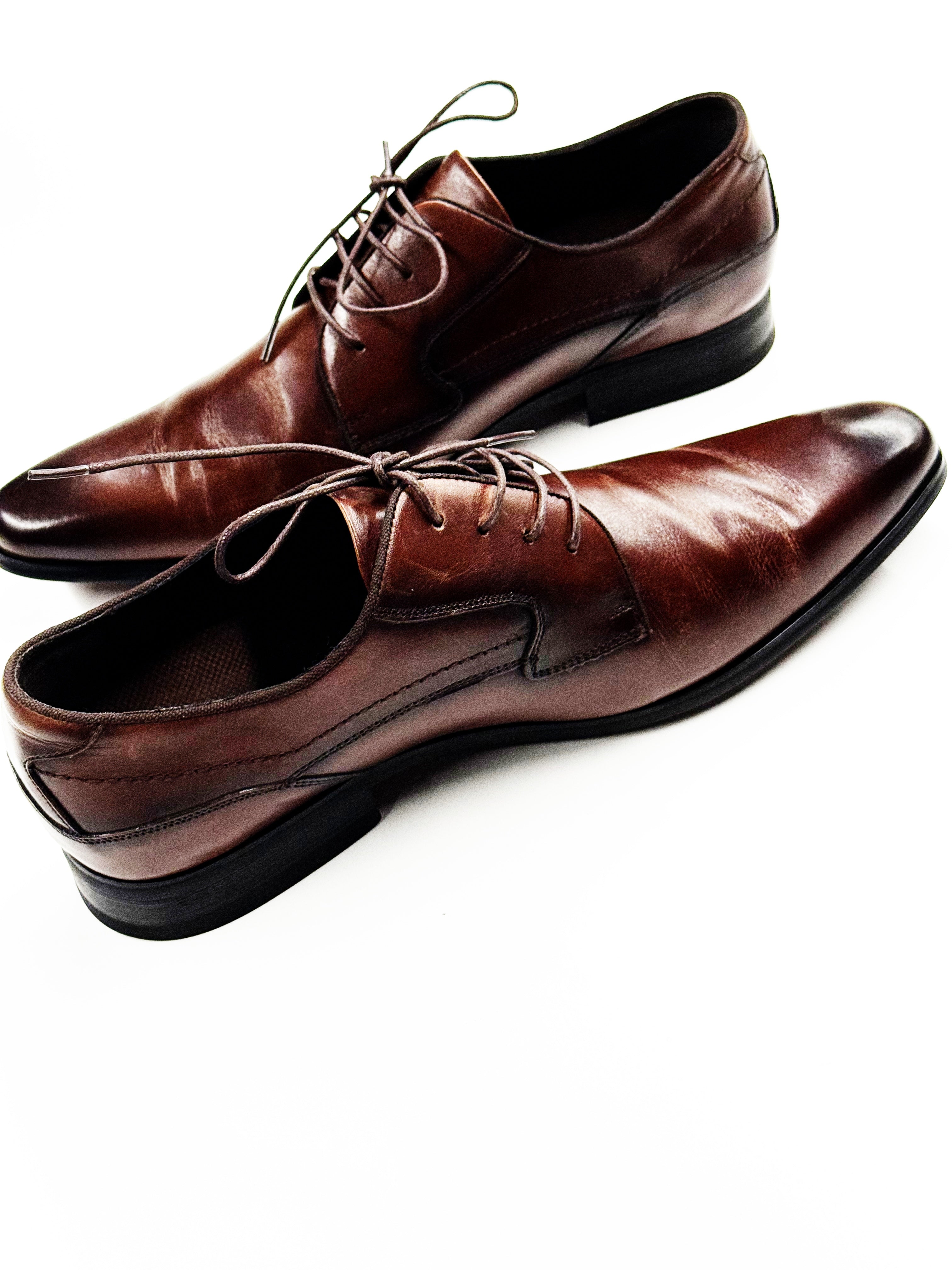 Vannucci Brown Leather Derby Shoes