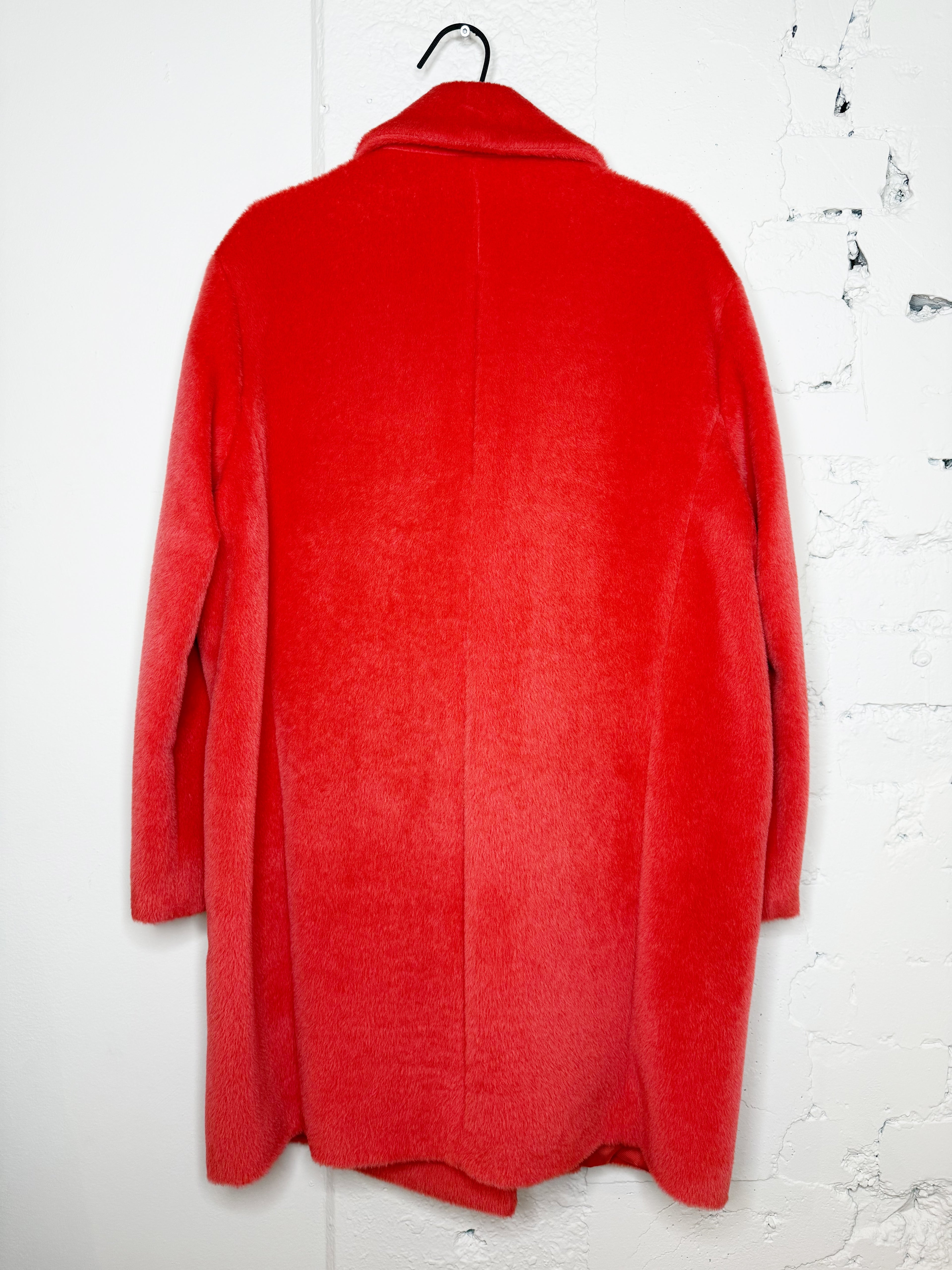 Caroll Double-Breasted Coral Coat