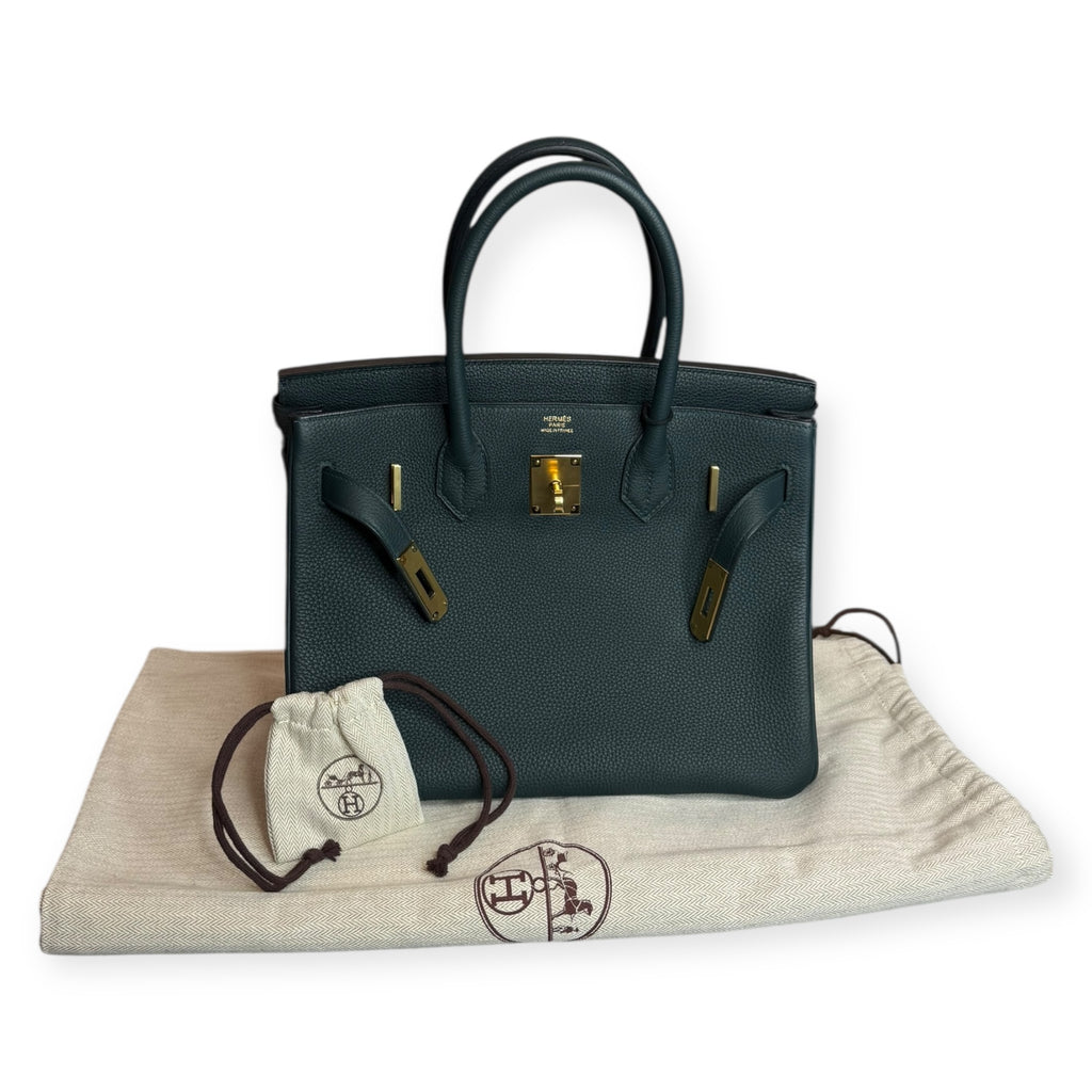 Hermès Birkin 30 — Vert Cypress Togo Leather, Gold Hardware (Stamp C)