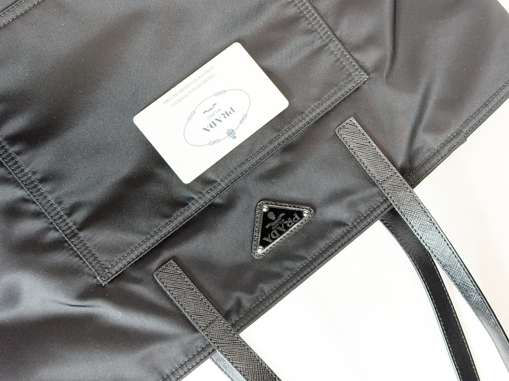 PRADA Black Nylon Tote Bag
