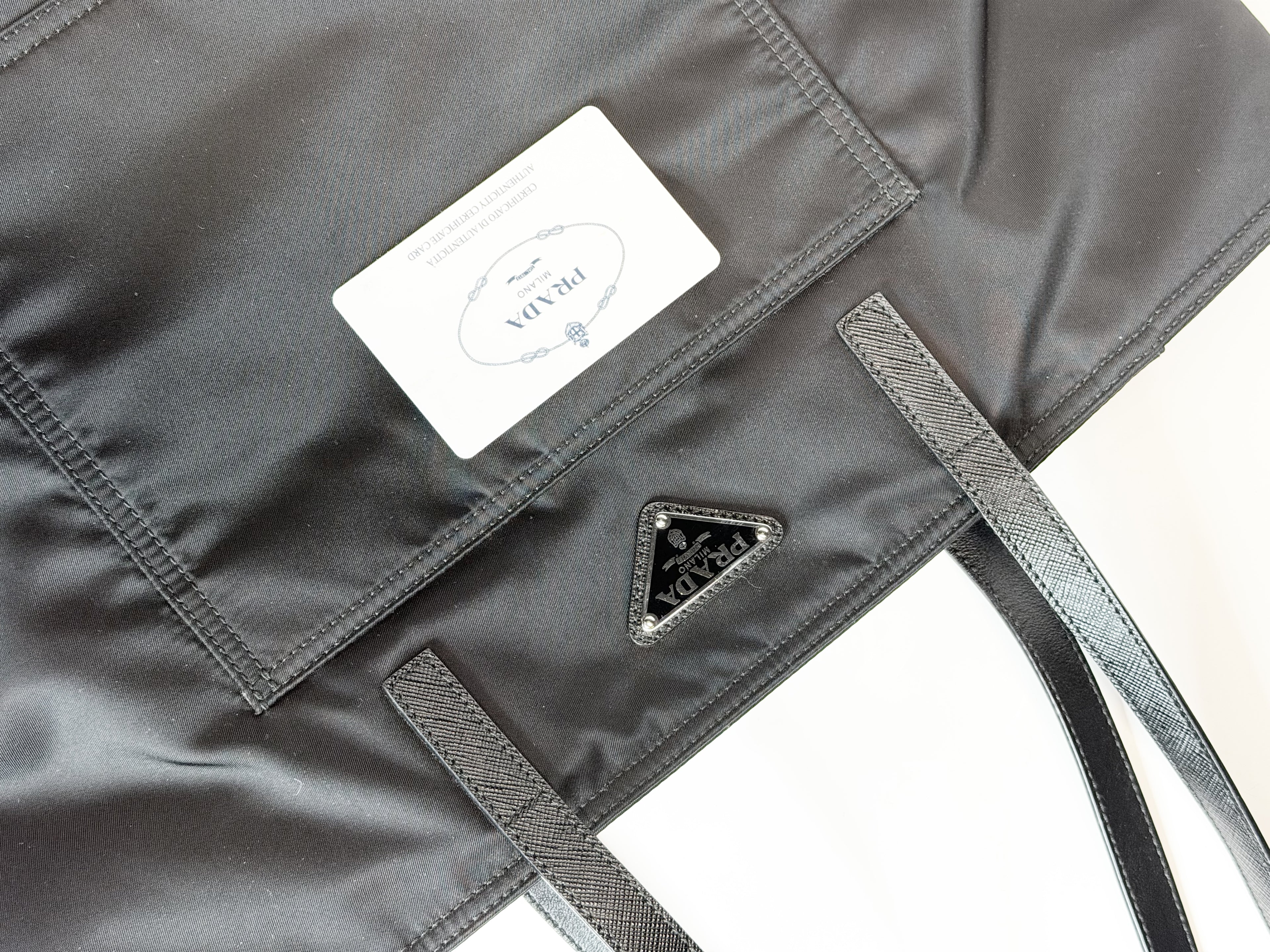 PRADA Black Nylon Tote Bag