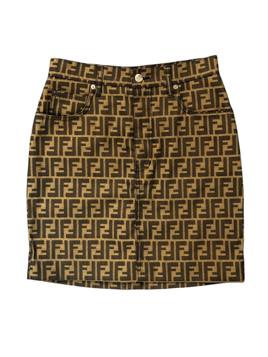 Fendi Zucca Monogram Mini Skirt
