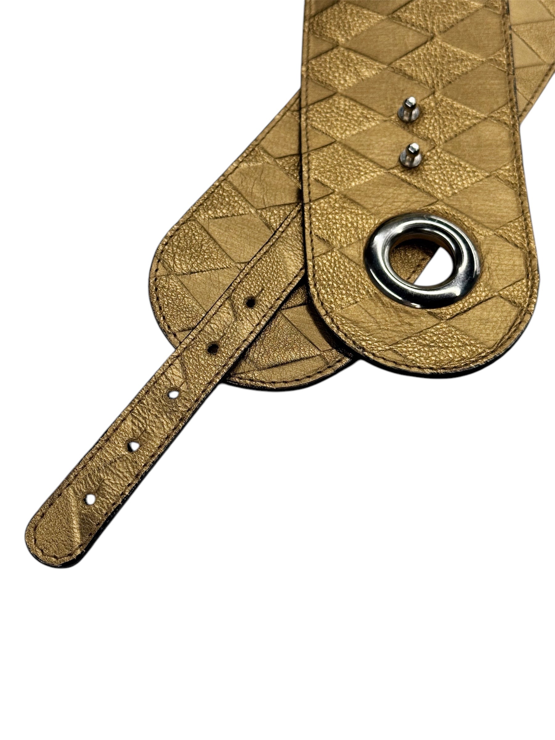 Gold Leather Waist Belt by Merete Fonnesberg