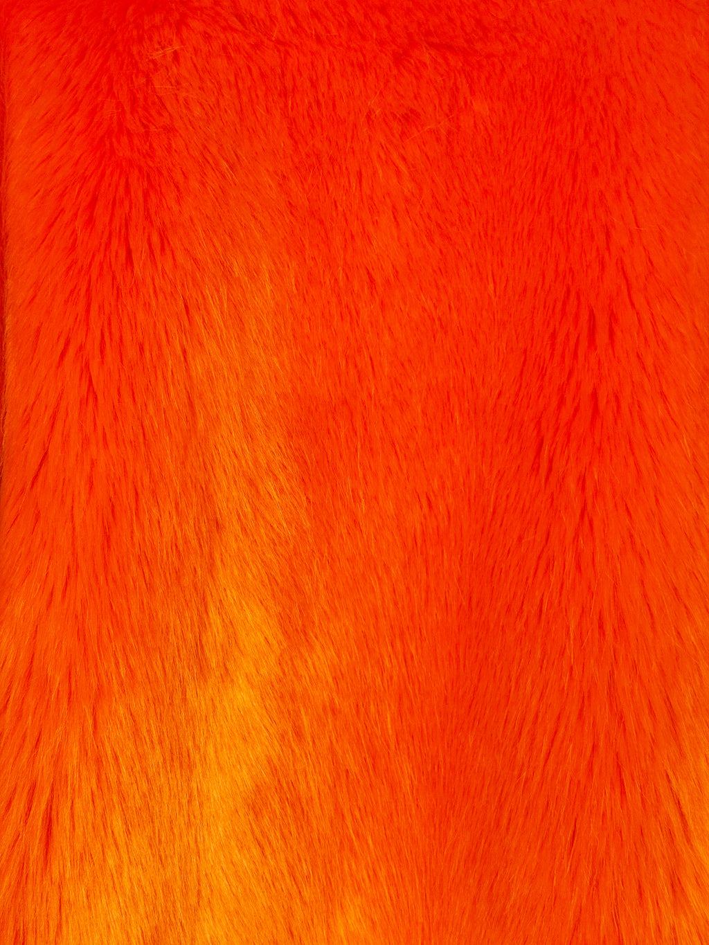 Diane von Furstenberg Faux Fur Coat in Tangerine - M