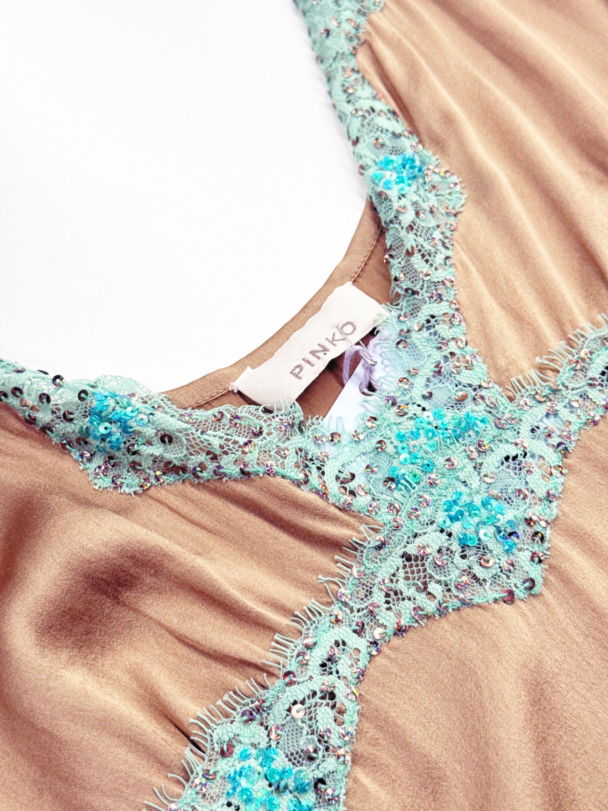 Pinko Silk Top with Lace