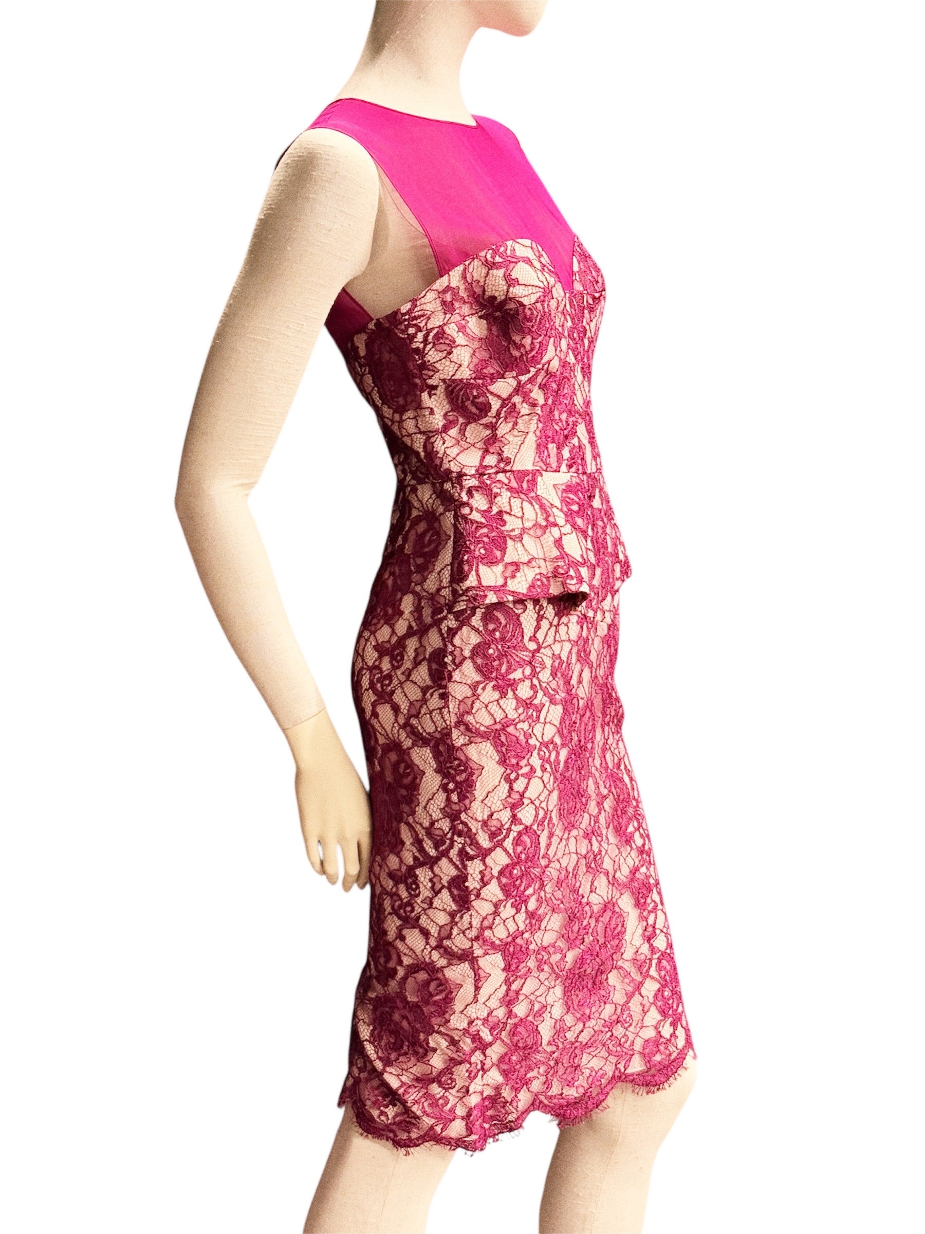 Emilio Pucci Lace Peplum Dress