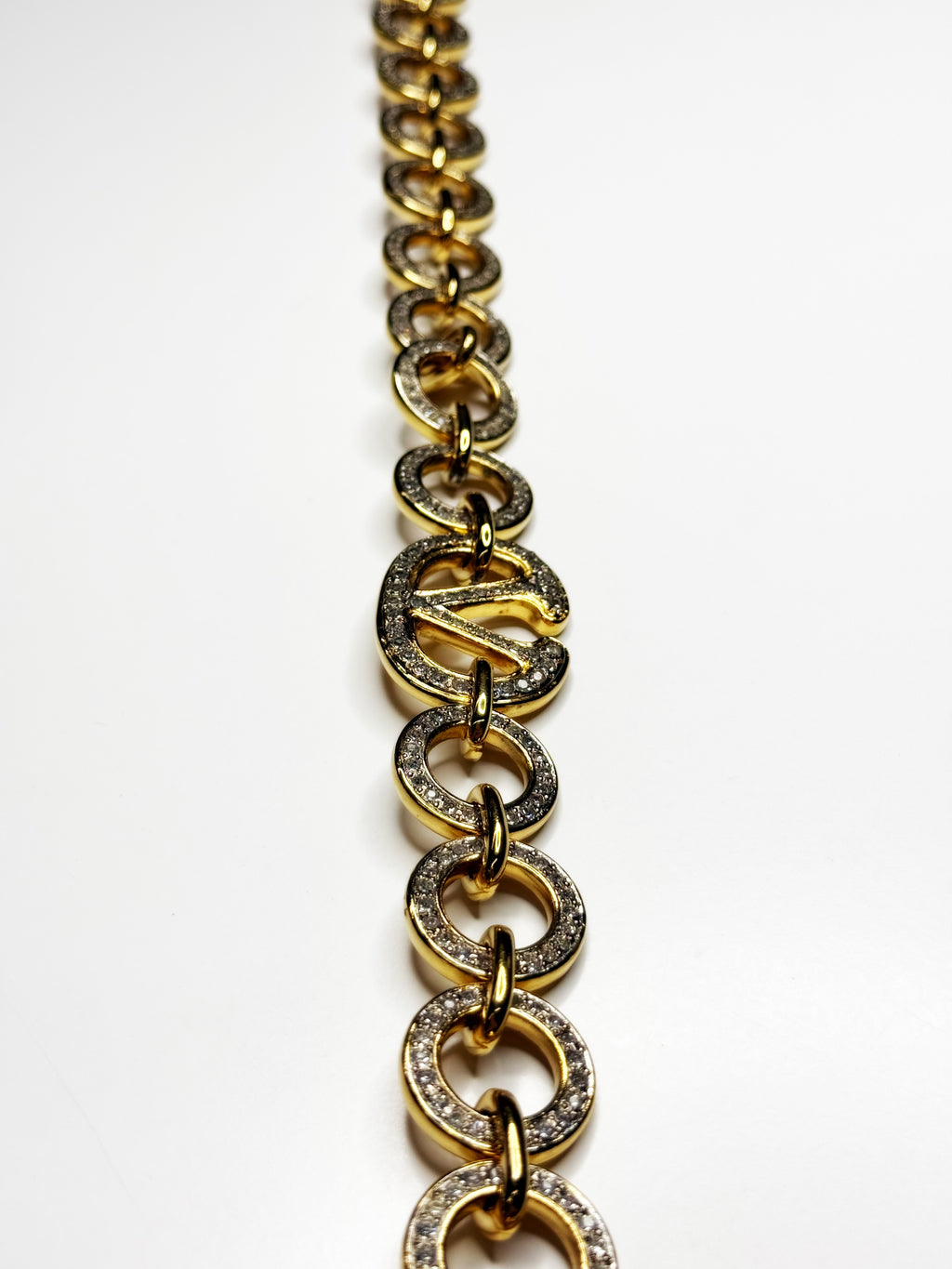 Valentino Crystal Logo Chain Bel