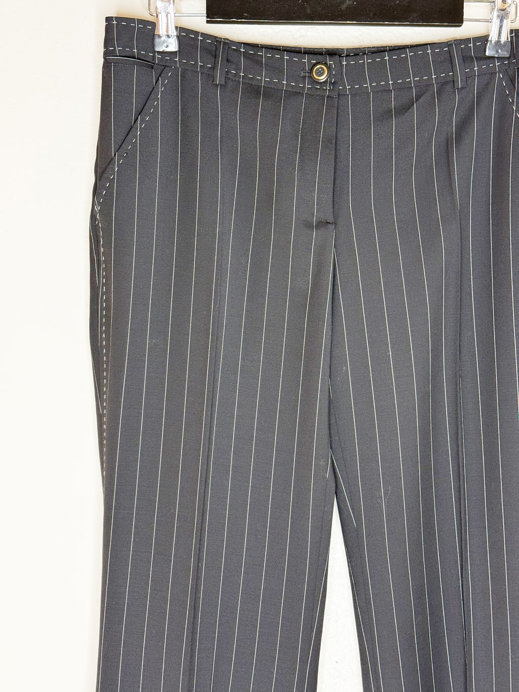 D&G Dolce & Gabbana Black Pinstripe Suit
