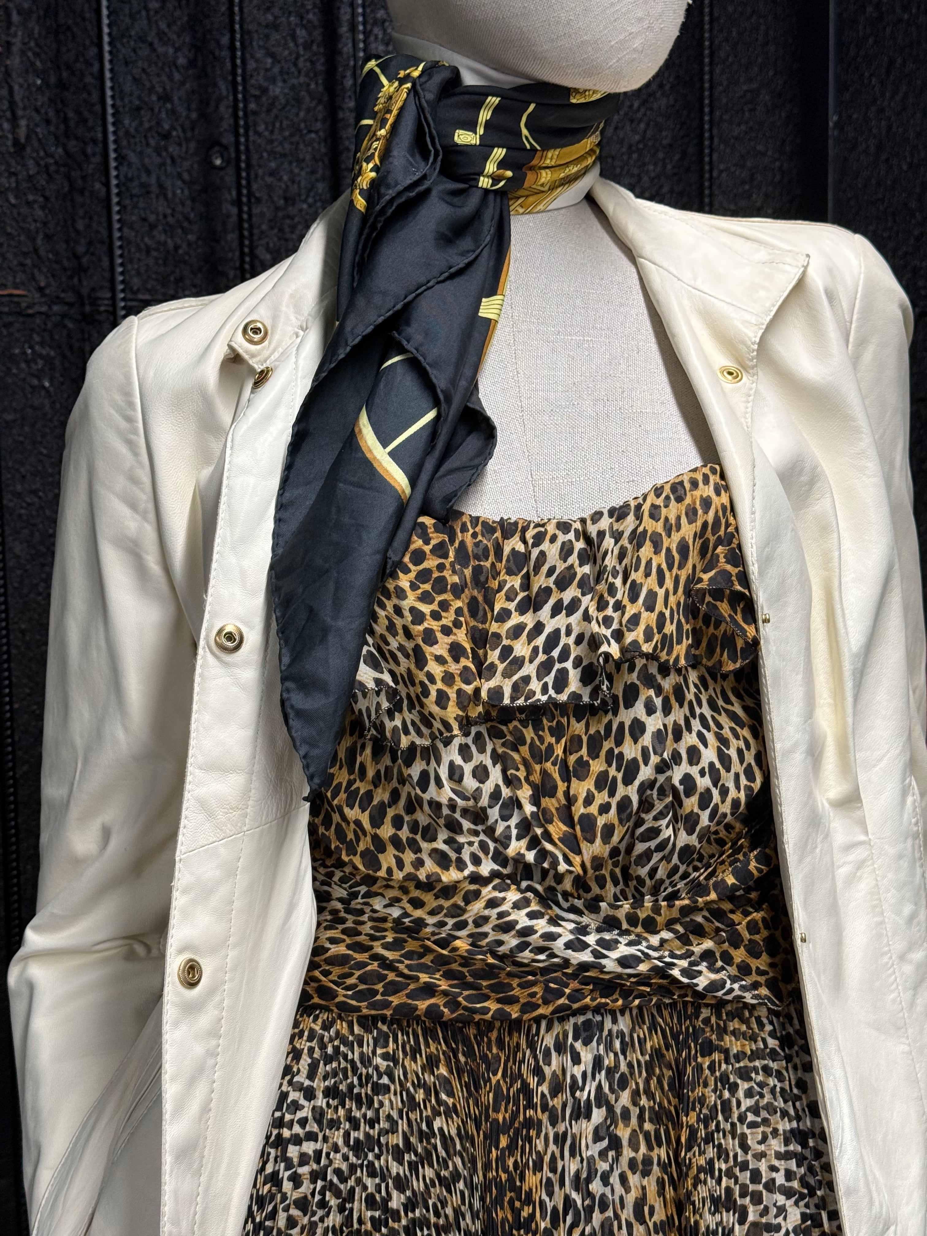 HUGO BOSS Lamb Leather Belted Jacket