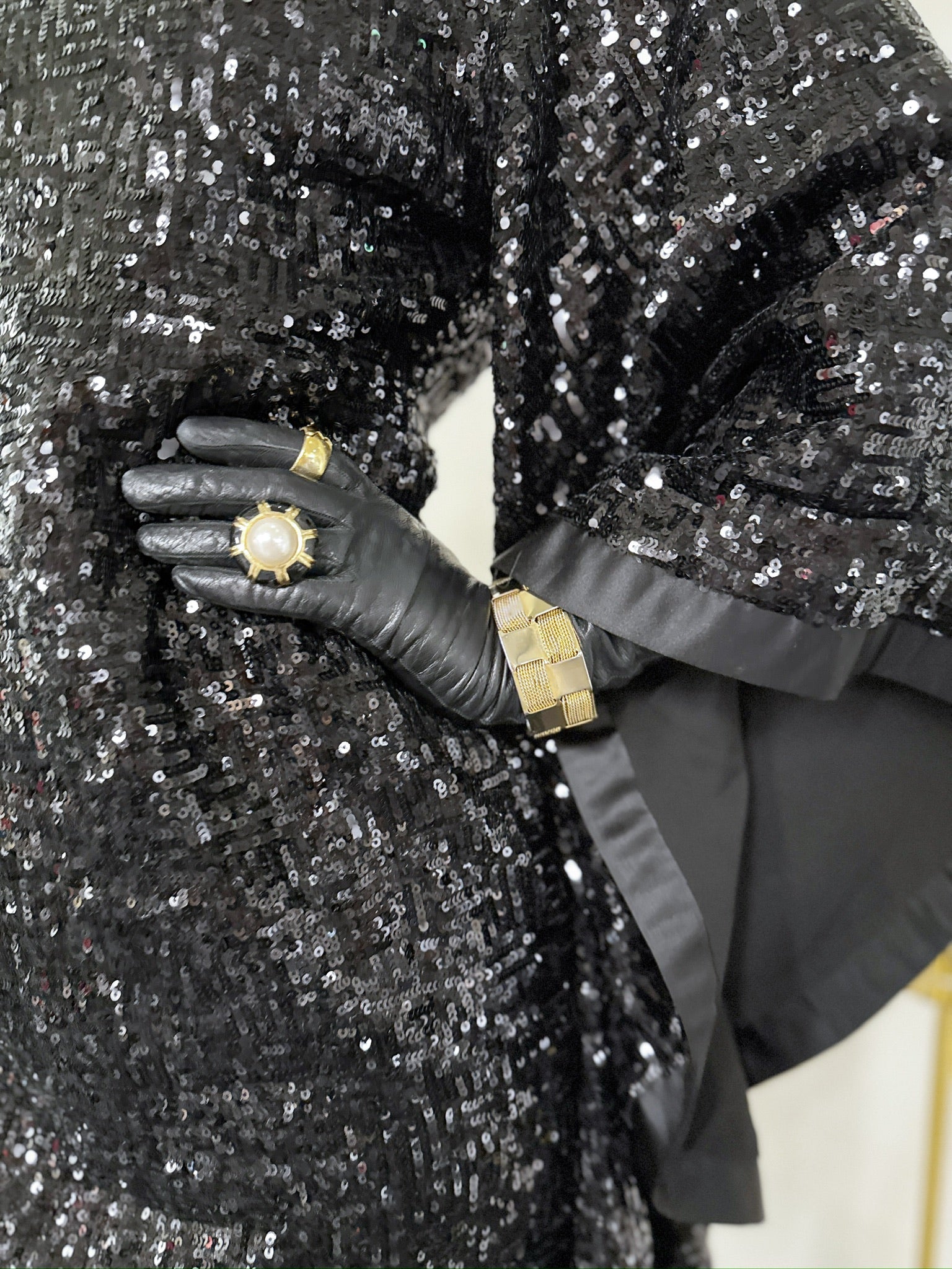 MAUD Black Sequin Mini Dress - EU 36