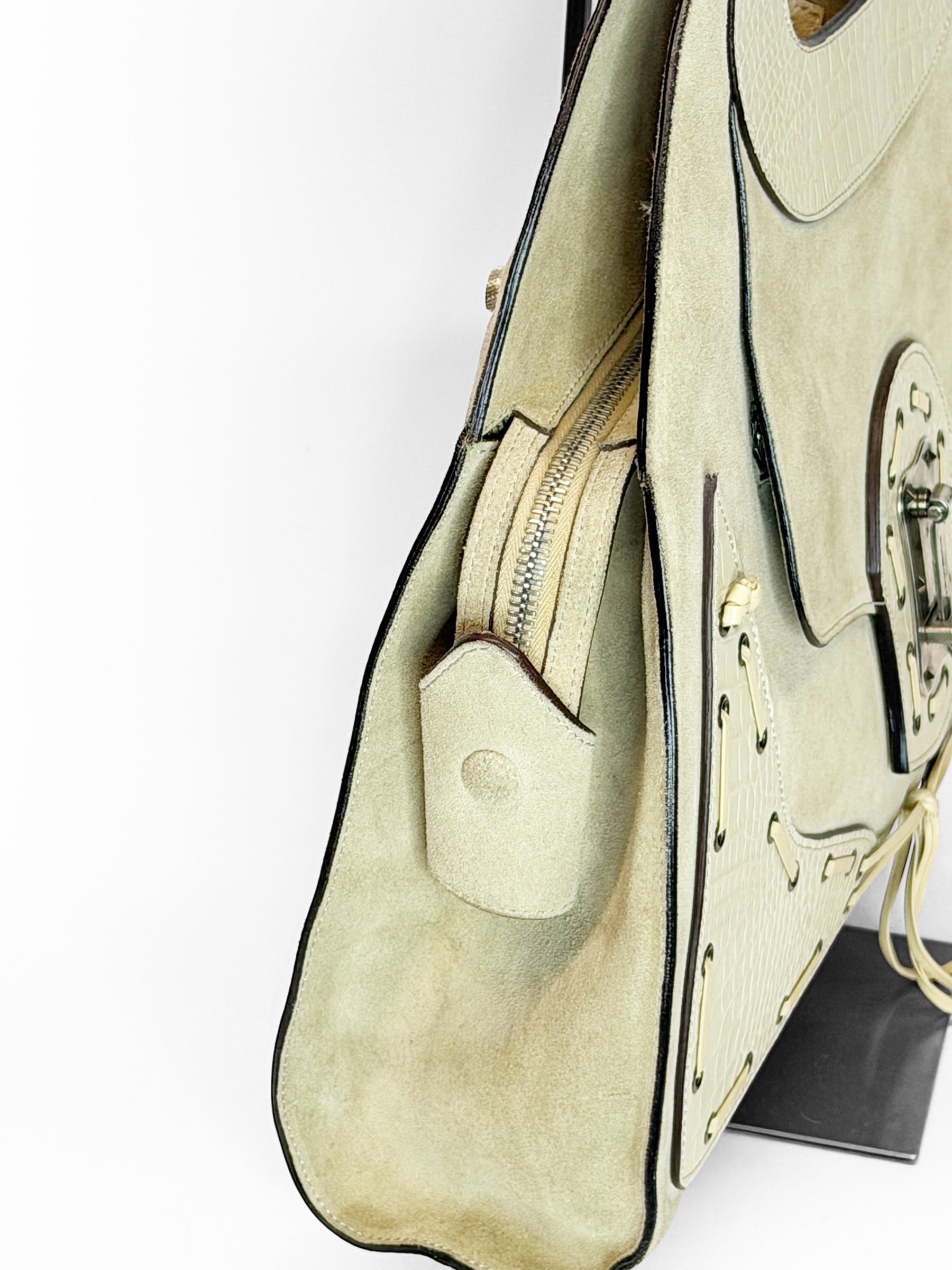 Versace Fall 2003 Runway Leather & Suede Bag