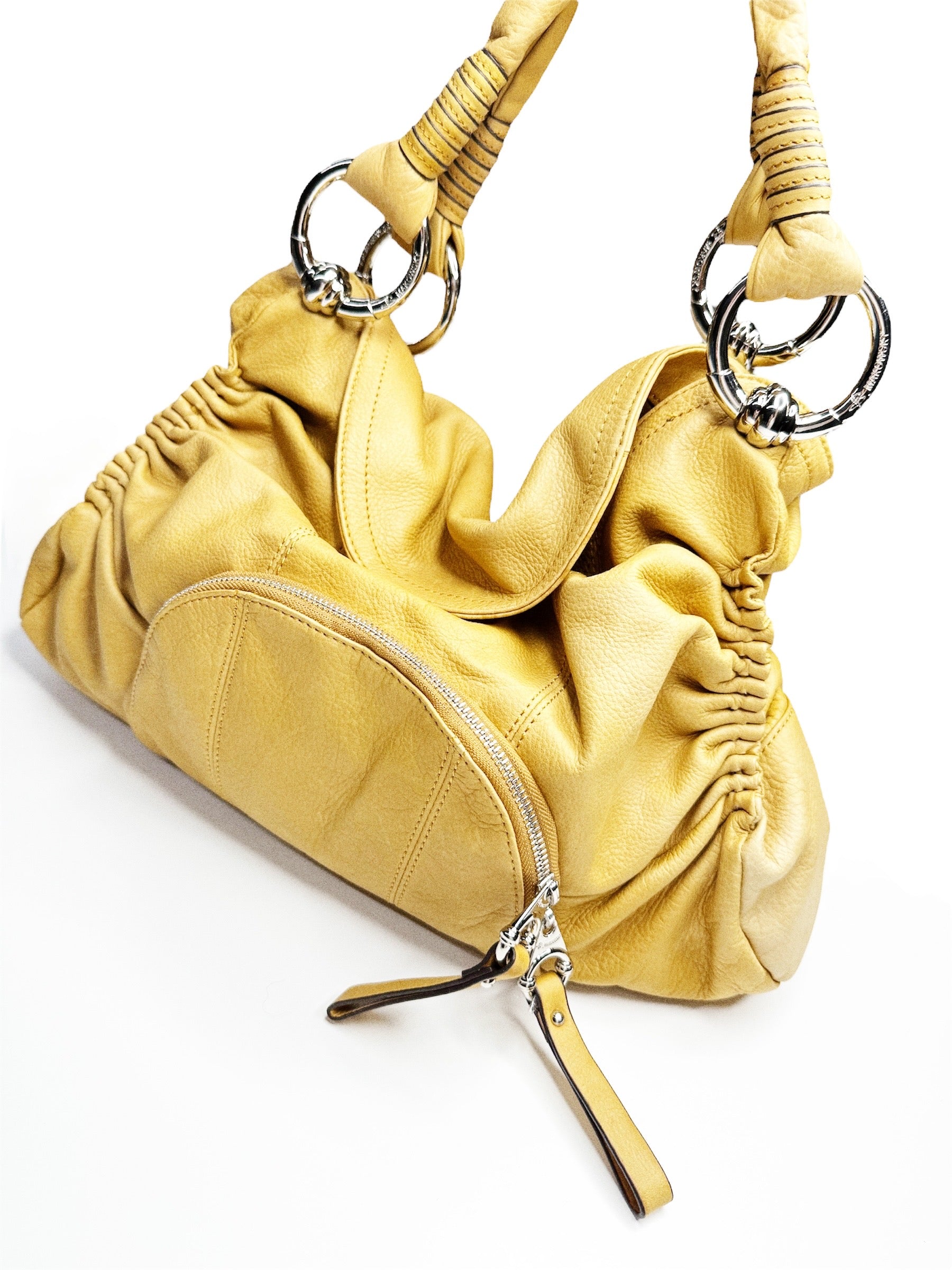 Makowsky Gathered Leather Shoulder Bag