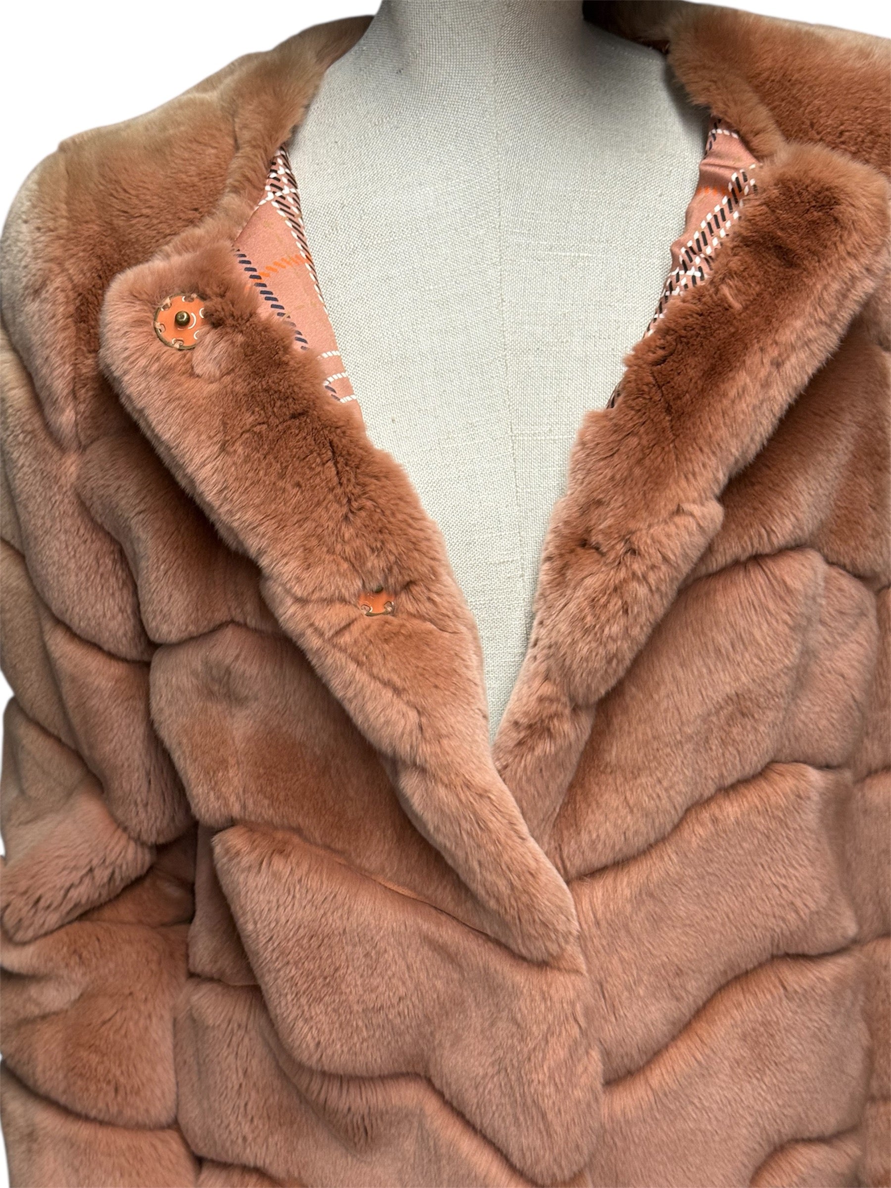 Meteo Yves Salomon rex rabbit fur jacket