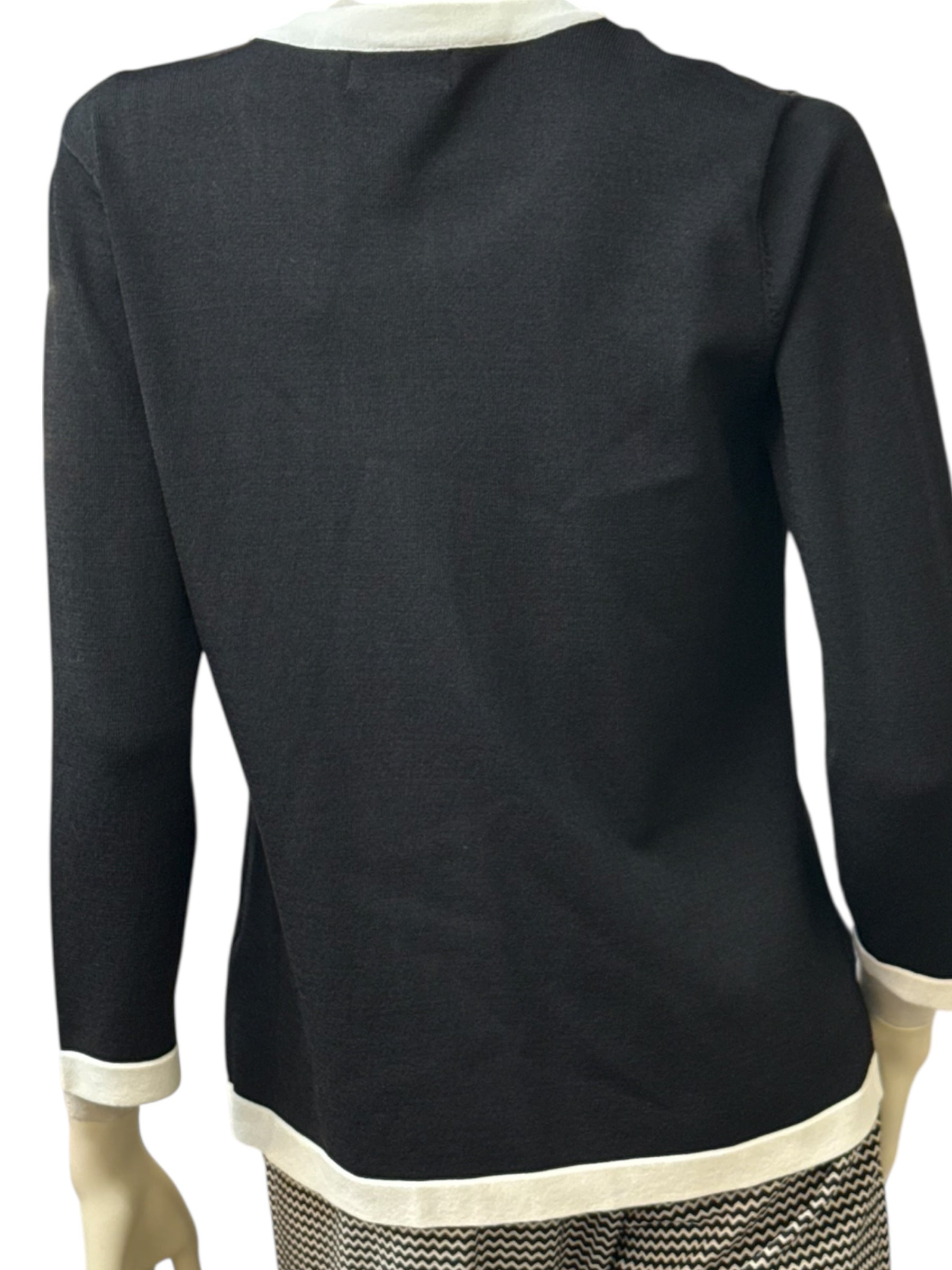 KARL LAGERFELD PARIS MONOCHROME KNIT CARDIGAN