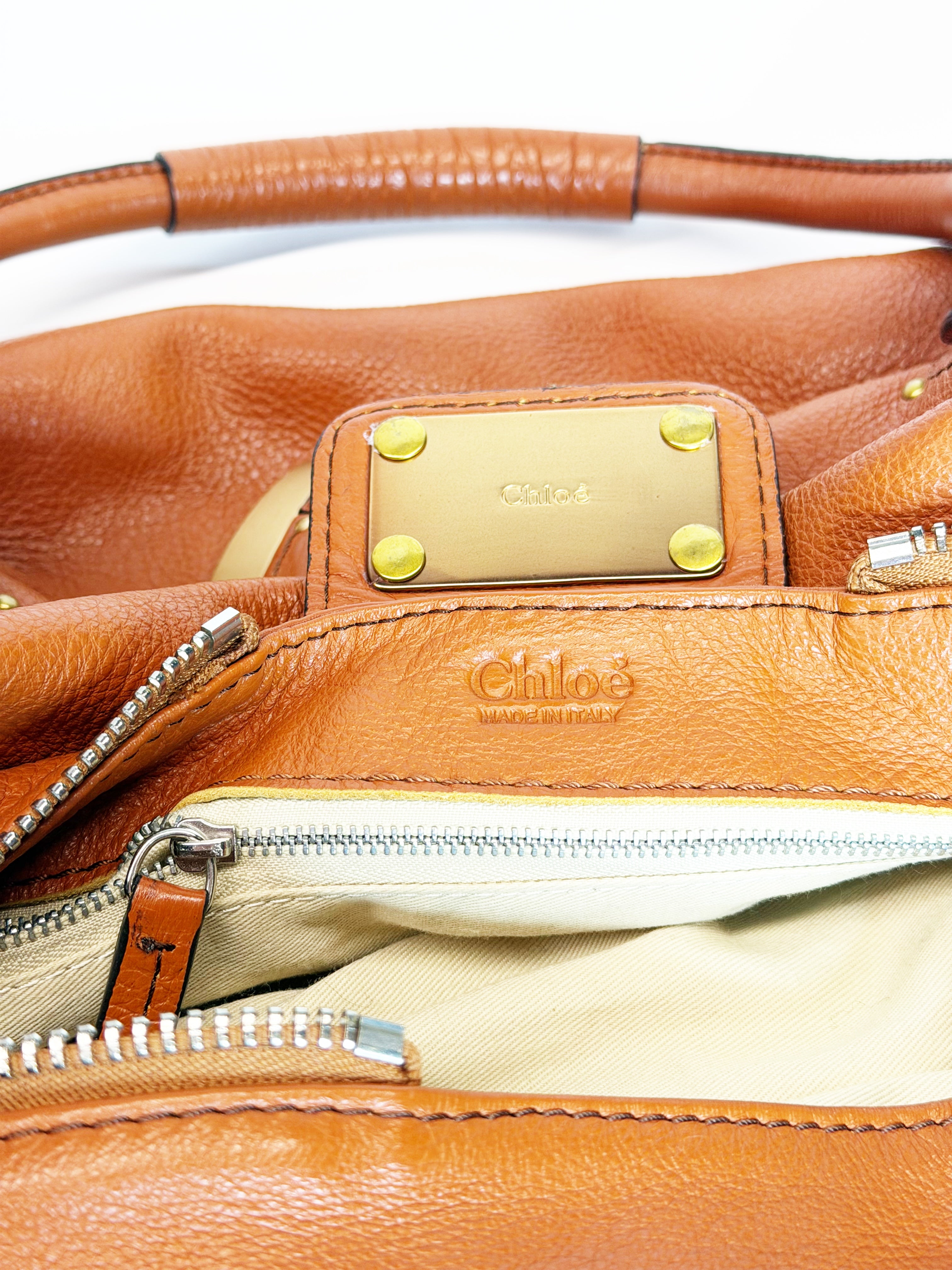 Chloé Paddington Medium Leather Bag Tan Gold Hardware 2006