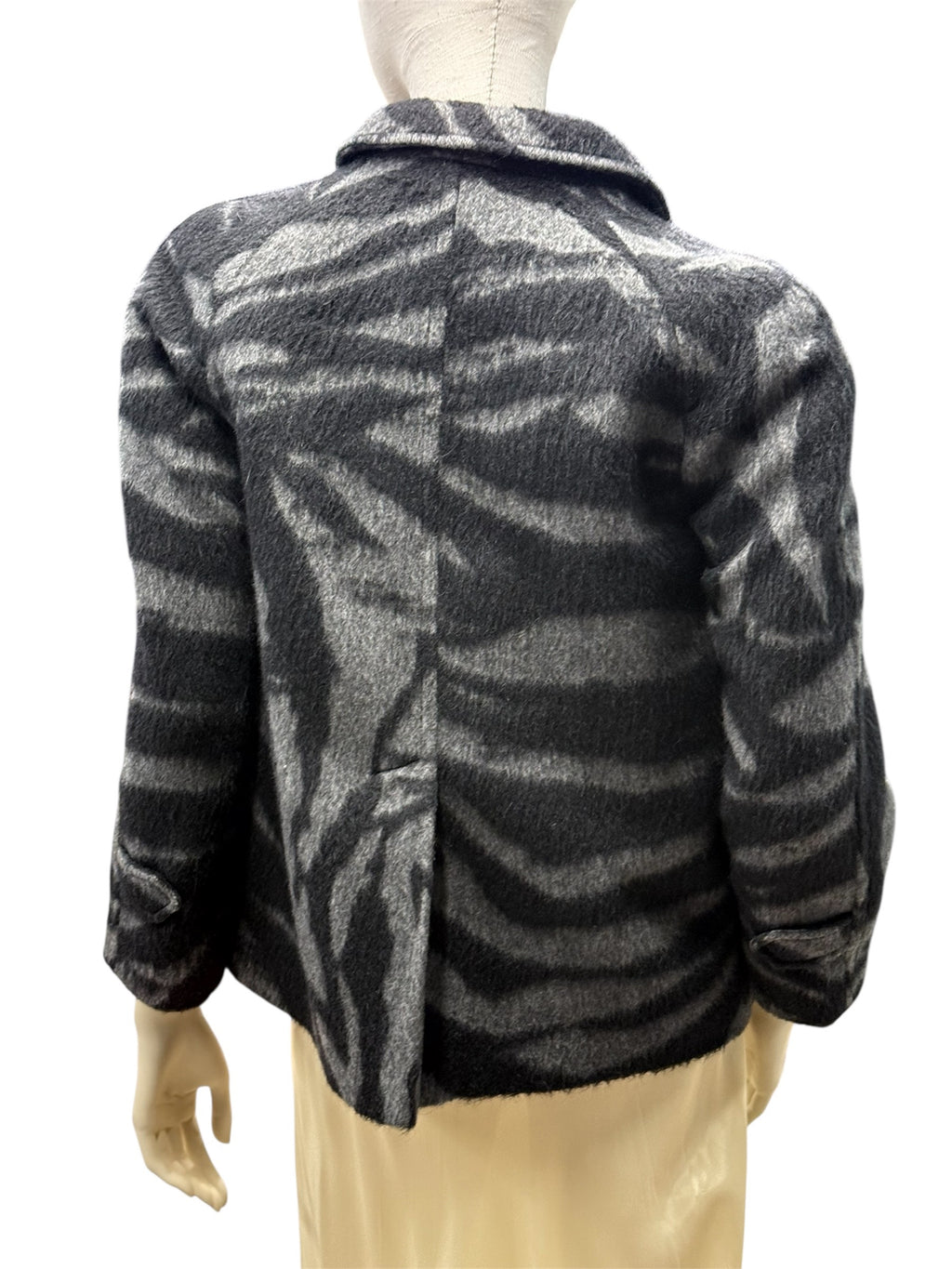 See by Chloé Wool-Blend Zebra Jacket