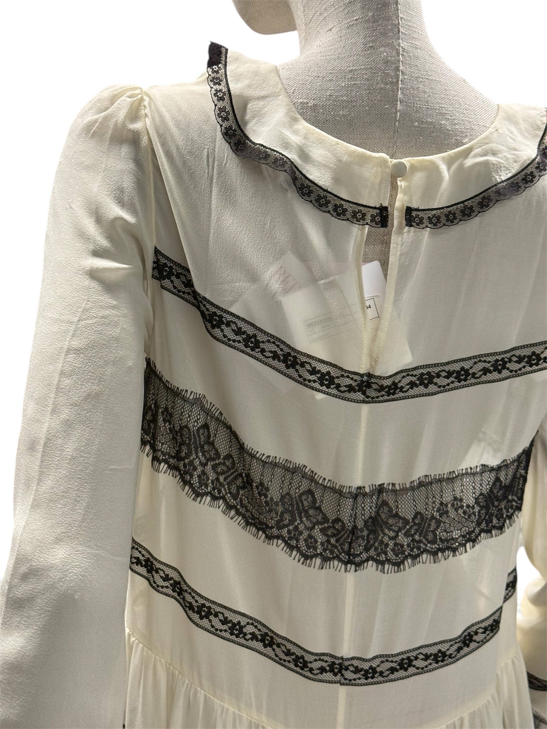 RED VALENTINO Ivory Silk Dress