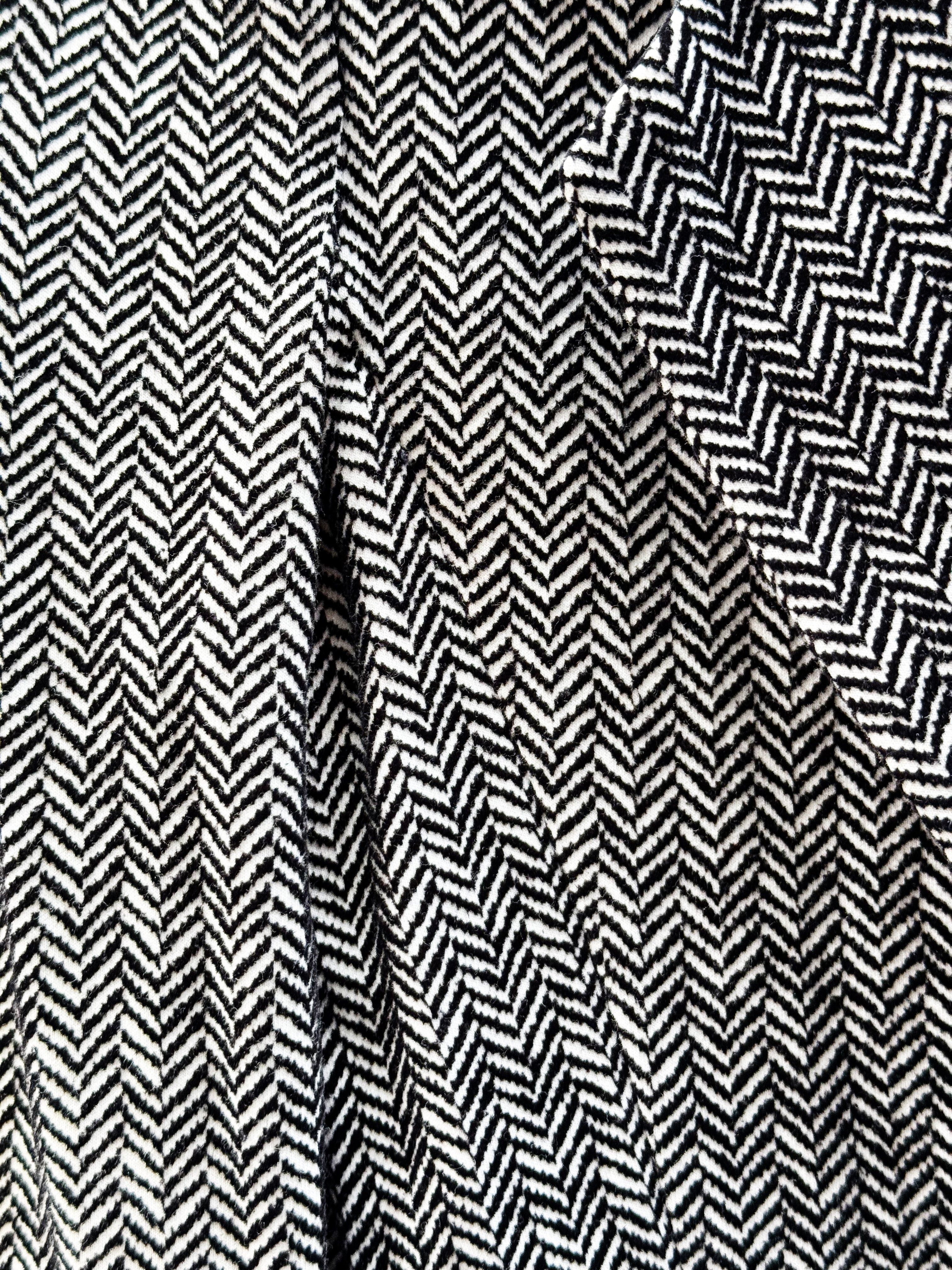 Emporio Armani Black & White Herringbone Blazer