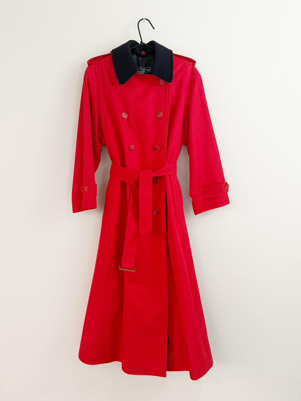 BURBERRYS’ PRORSUM Red Wool & Alpaca Coat
