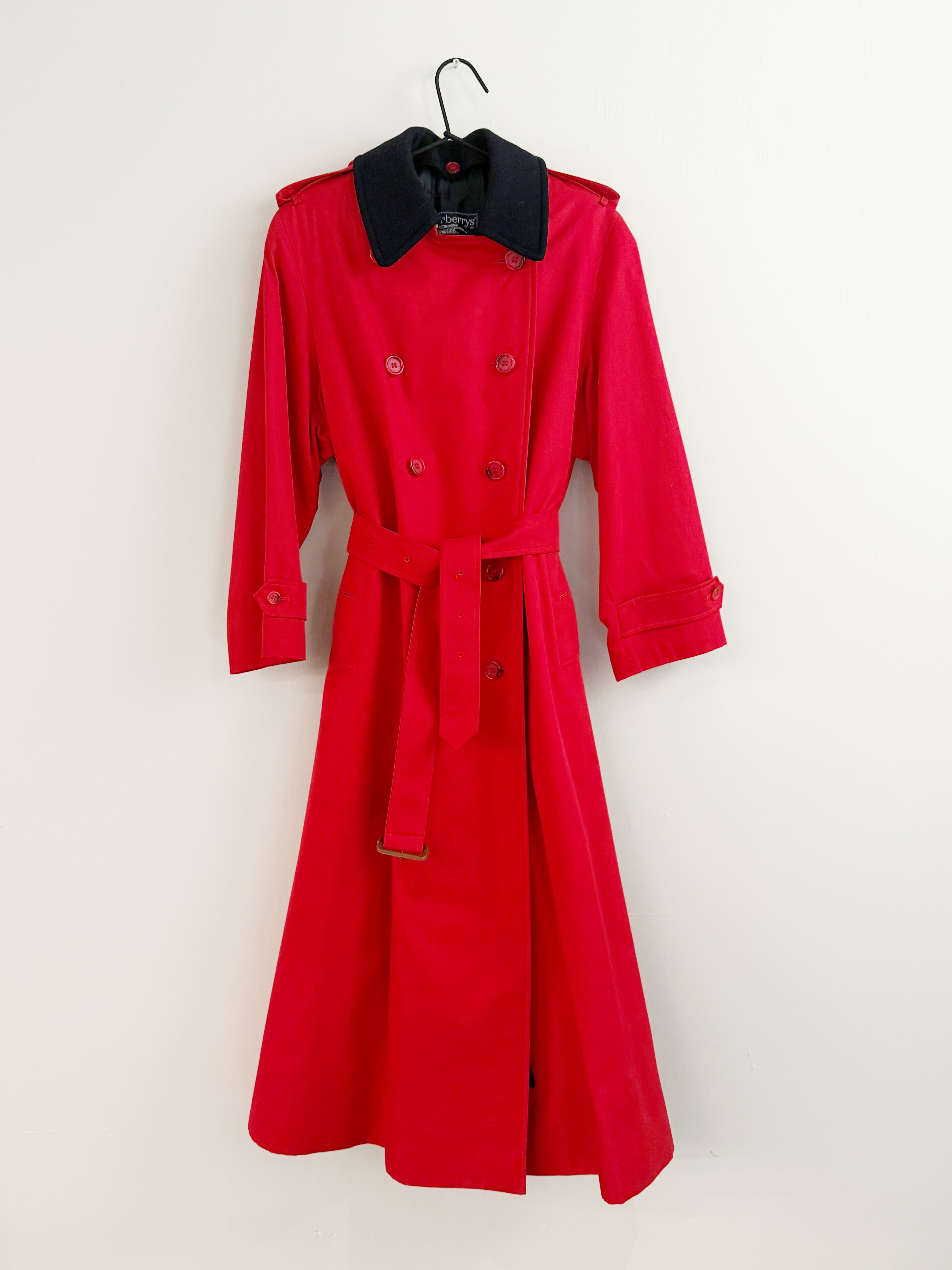 BURBERRYS’ PRORSUM Red Wool & Alpaca Coat