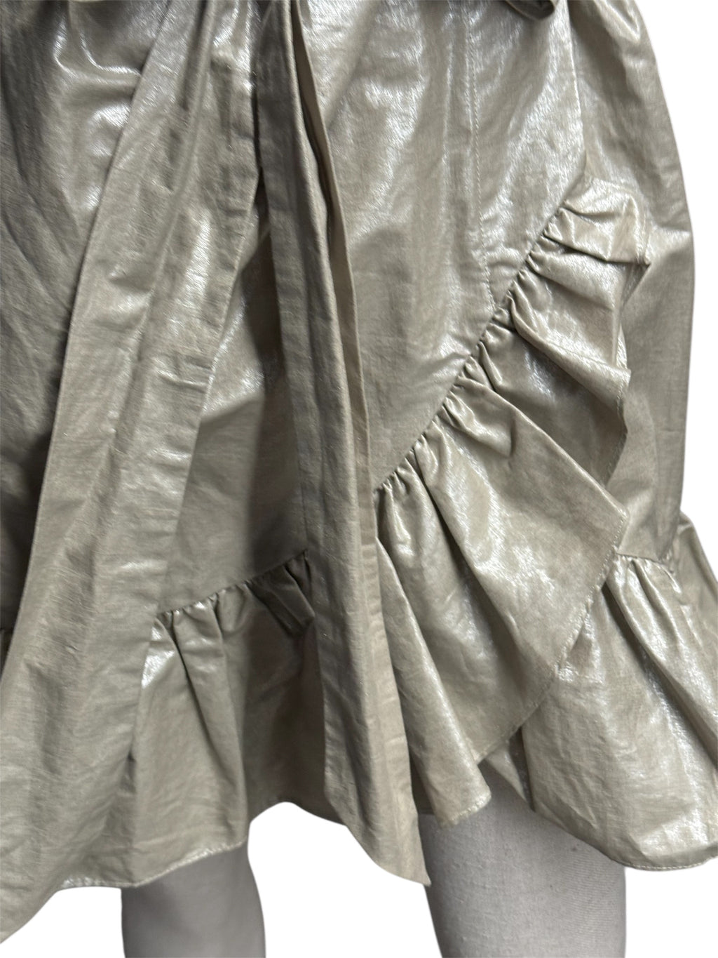 Isabel Marant Metallic Ruffled Wrap Skirt